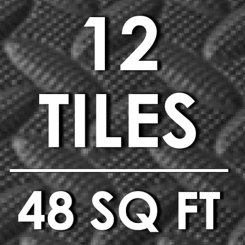 Black - 1/2 Inch - 48 Sq Ft - 12 Tiles