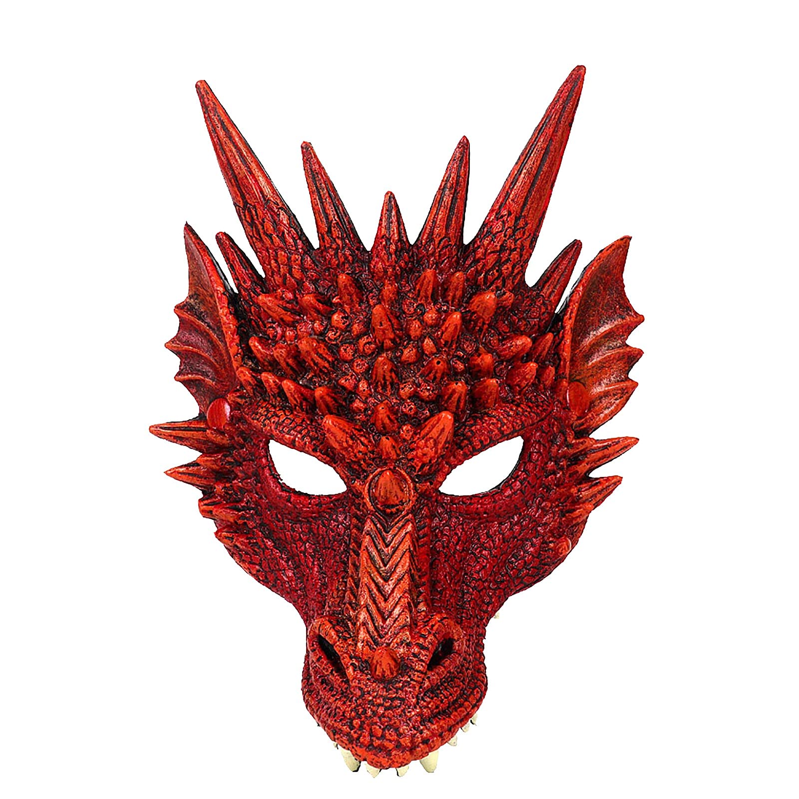 4D Dragon Half Face Mask - Scary Halloween Horror Mask for Women, Cosplay & Costume Party Accessory, Spooky Room Decor - Perfect for Halloween Parties, Haunted Houses & Themed Events