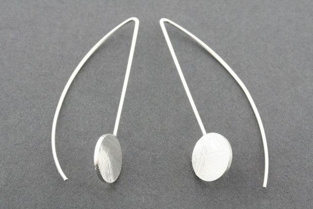 Long Drop Scratched Disc Earrings - Trendy Boho Dangle Earrings for Women - Perfect for Parties, Weddings & Everyday Wear