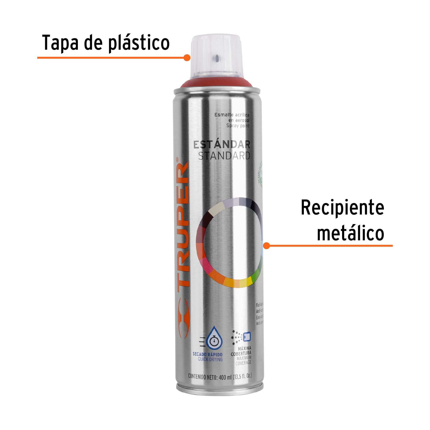 Acrylic Enamel Spray Paint for Metal - Vibrant Red Finish | Ideal for DIY Projects, Automotive Touch-Ups & Home Decor