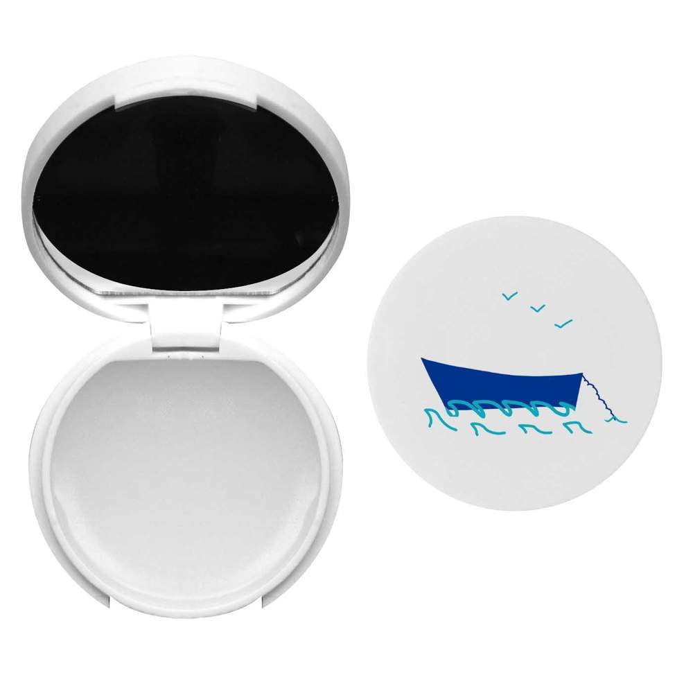 Anchored Boat Lip Balm with Mirror - Moisturizing & Portable (BM00024393) - Perfect for Travel, Outdoor Activities & Daily Use