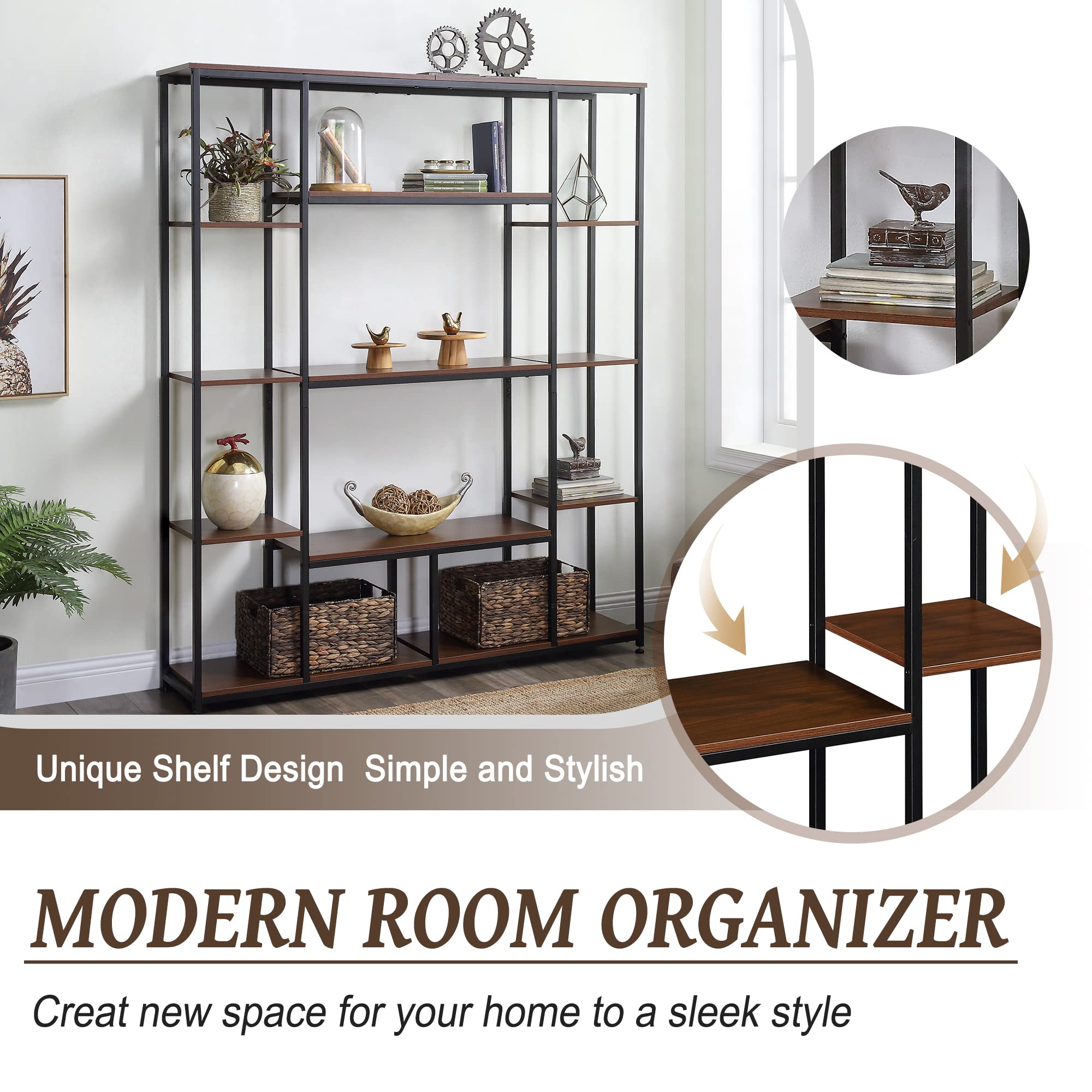 Merax 5-Tier Bookcase - 70.9