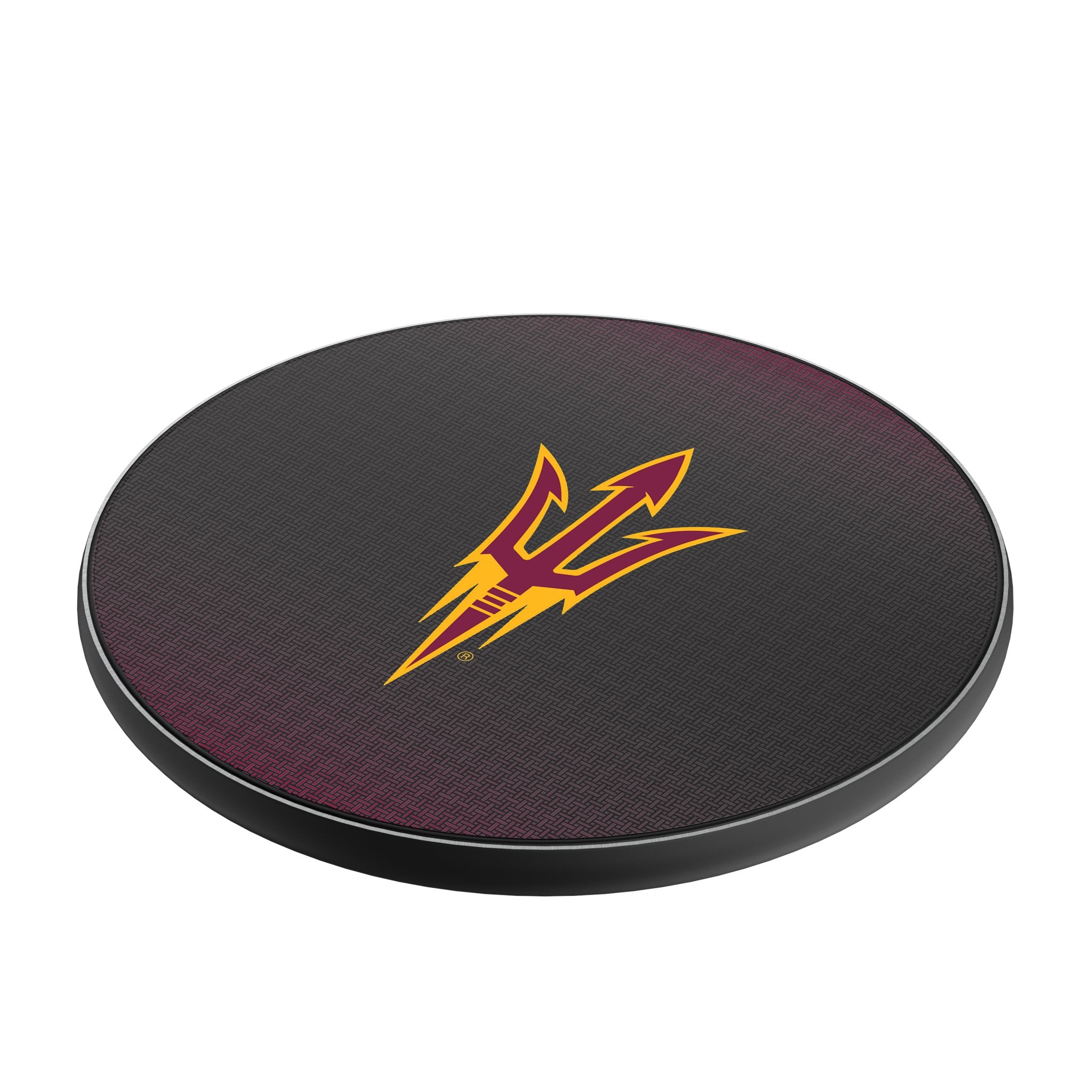 Arizona State University Sun Devils 15W Fast Wireless Charger - Linen Finish for iPhone, Samsung & Qi Devices - Perfect for Home, Office & Dorm Room Charging