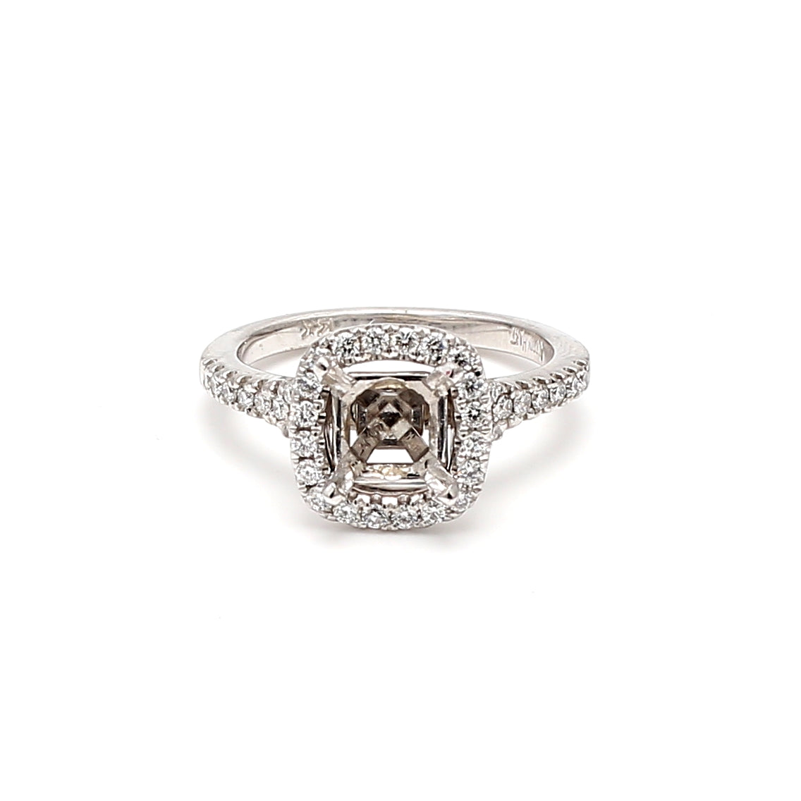 0.35 Carat Round Brilliant H SI1 Diamond Engagement Ring in 14K White Gold Semi Mount Setting - Perfect for Proposals, Weddings & Anniversary Gifts