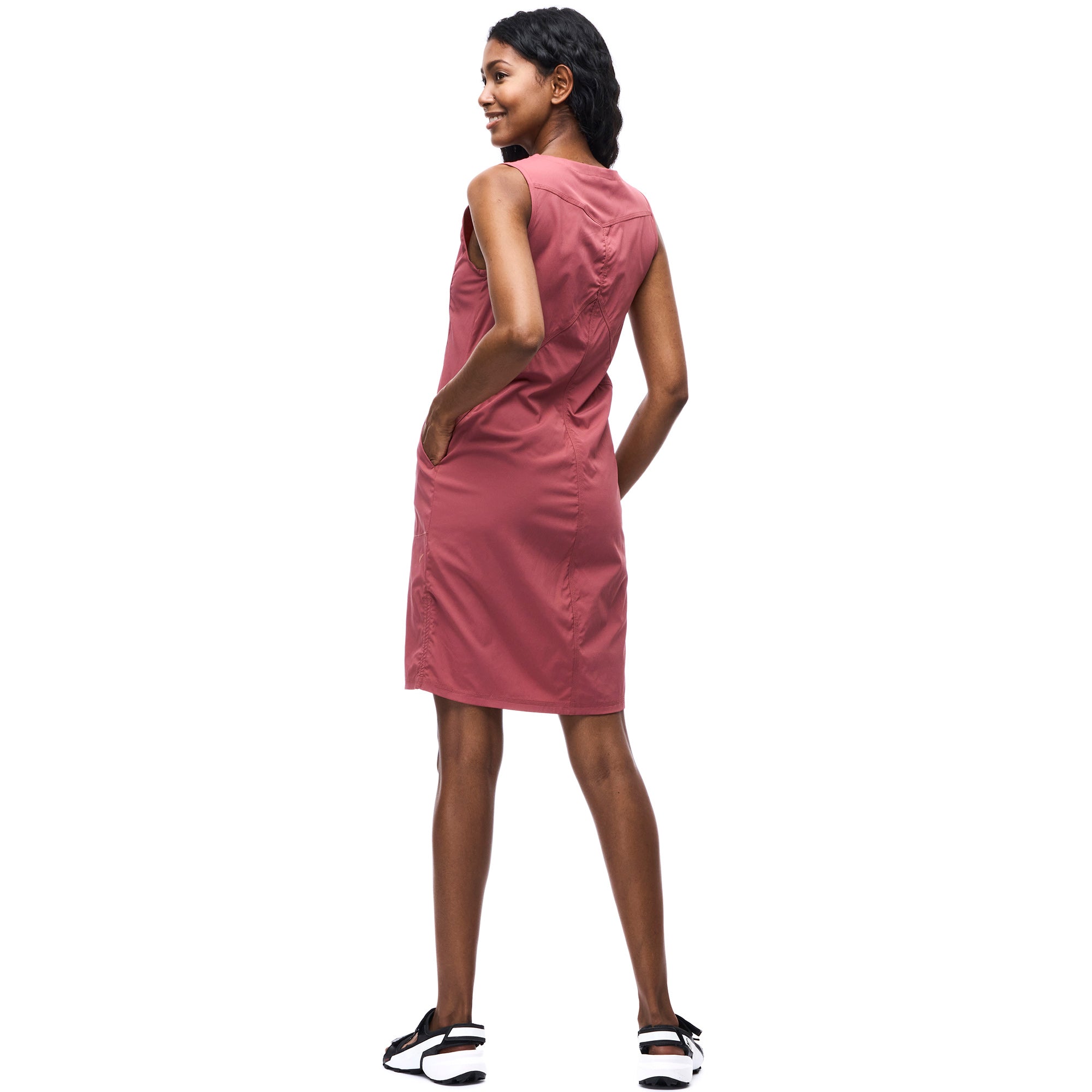 Indyeva Liike III Women's Casual Dress - Flowy Summer Midi Dress with Pockets, Perfect for Beach, Office & Date Night