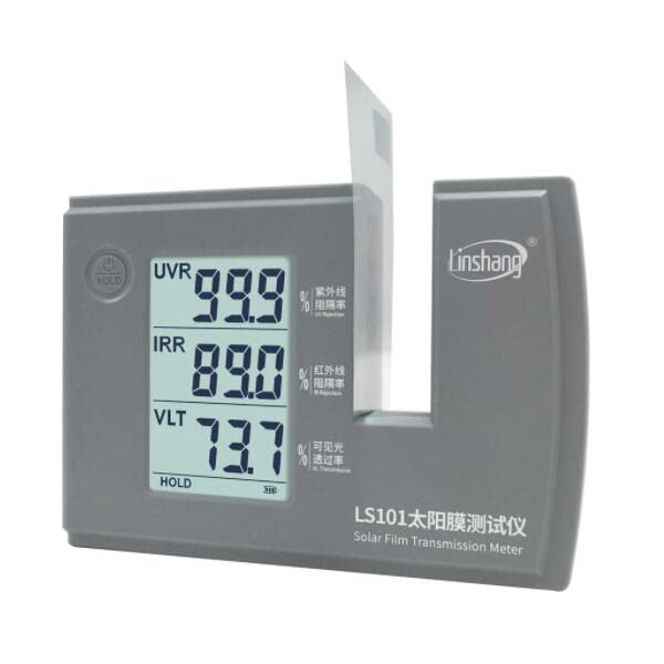 Linshang LS101 Digital Window Tint Meter - Solar Glass Film Transmission Tester for Measuring UV/IR Blocking & Visible Light Transmittance | Perfect for Auto Tinting, Home Window Films & Architectural Glass Testing