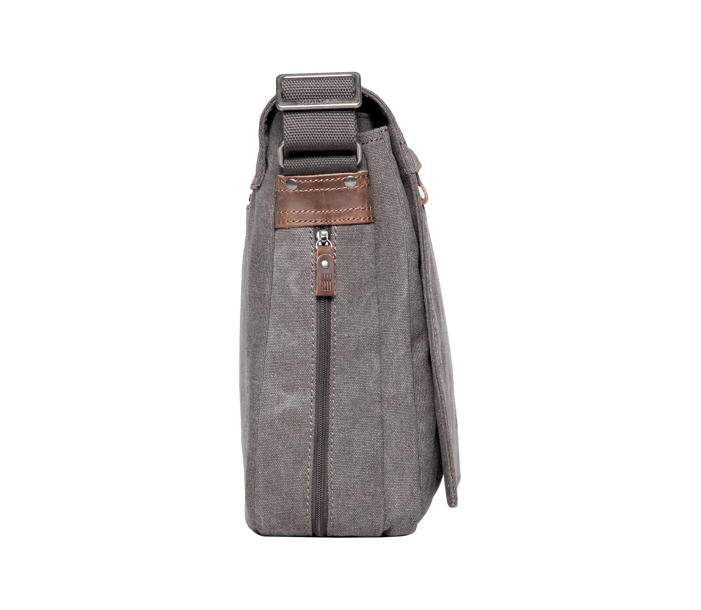 TRP0371 Troop London Classic Canvas Laptop Messenger Bag - Large 18 Inch Diagonal - Perfect for Work, Travel & College