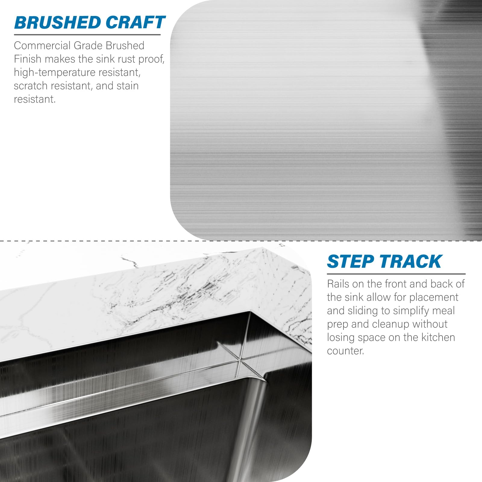 **Davivy 24 Inch Undermount Kitchen Sink - 16 Gauge Stainless Steel Single Bowl Workstation Sink (24x18.5 Inch) with Single Track & Accessories - Perfect for Home, Restaurant & Commercial Kitchens**