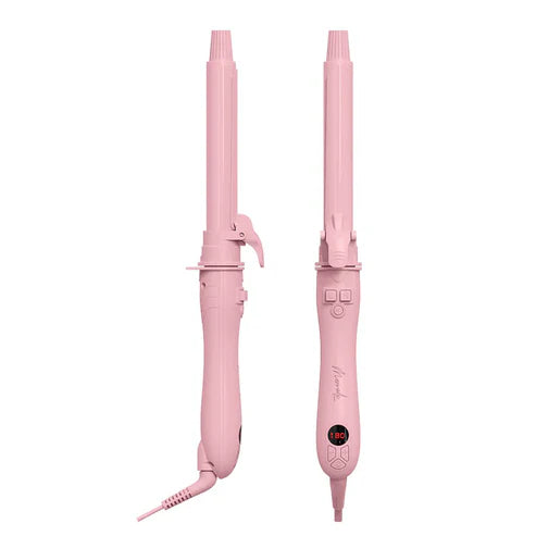 Mermade Hair Spin Pink - Curling Wand for Beach Waves & Loose Curls | Perfect for Home Styling, Parties & Special Occasions