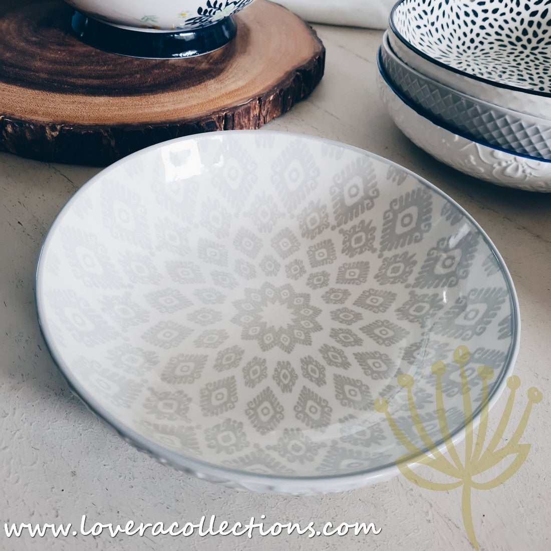 White Waves Assorted Prints Pasta Dish Set - 50% Off + Buy 1 Get 1 Free - Perfect for Dinner Parties & Italian-Themed Decor