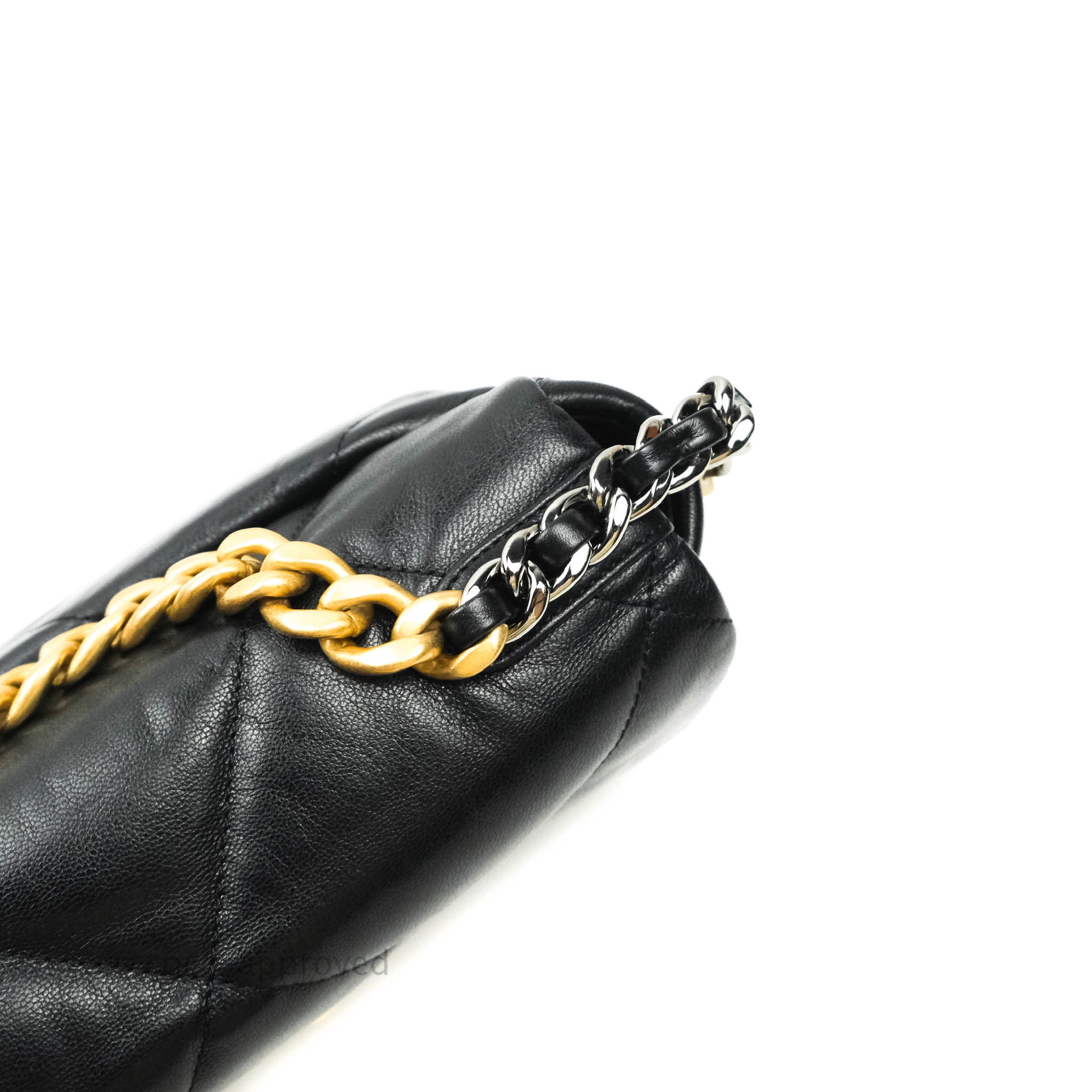 Chanel 19 Small Black Goatskin Mixed Hardware Flap Bag - Luxury Designer Handbag for Women | Perfect for Evening Events, Parties & Special Occasions