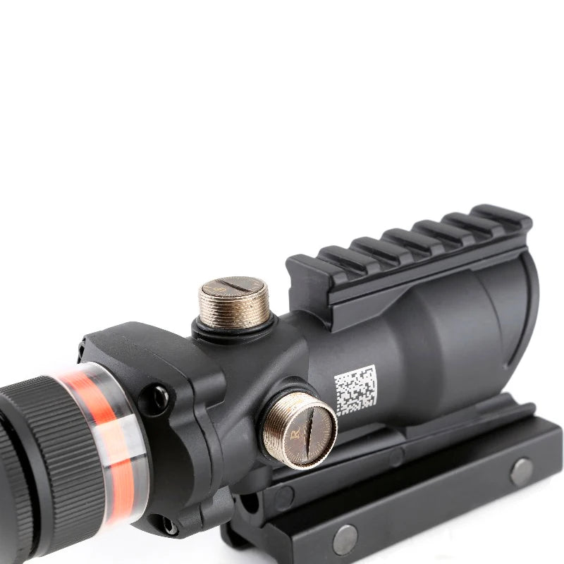 SPINA Tactical 4x32 Red Dot Rifle Scope with ACOG Reticle - High Precision Optical Sight for Hunting, Shooting & Outdoor Adventures