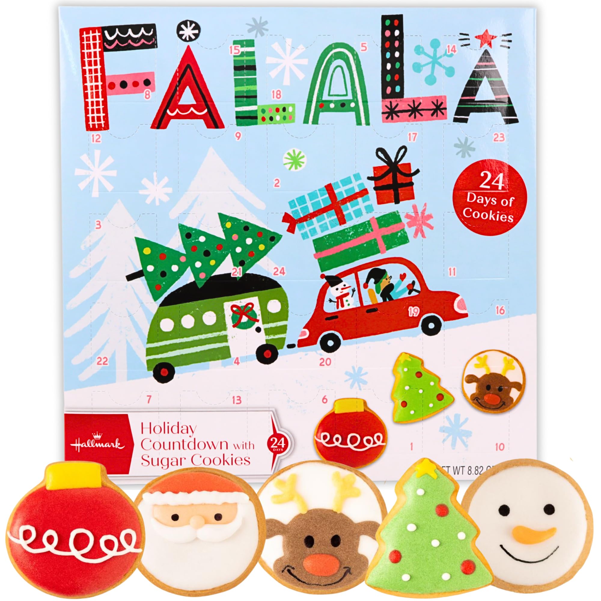 Hallmark 2024 Sugar Cookie Advent Calendar - Christmas Countdown Holiday Activity Kit for Kids & Families | Perfect for Holiday Baking, Gifts & Festive Countdowns