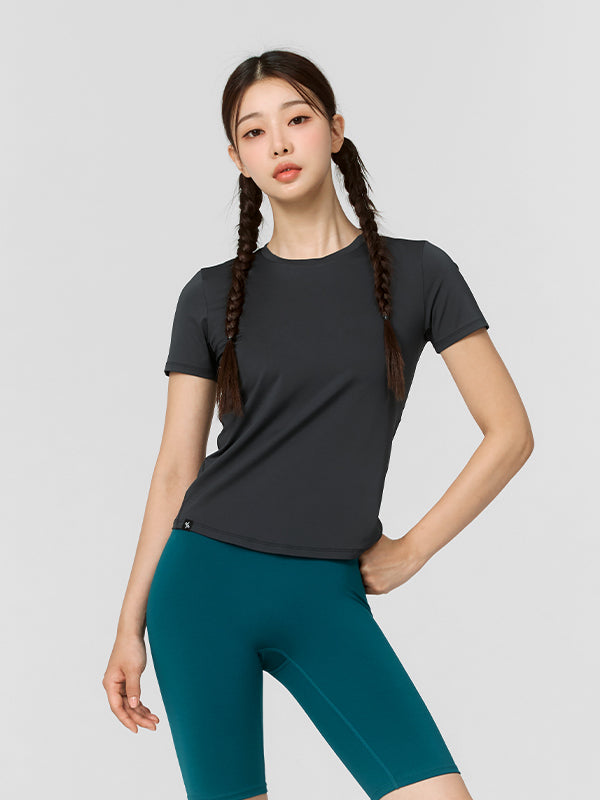1+1 Ice Feather Light Short Sleeve T-Shirts - Ultra Soft & Breathable Summer Tops for Women - Perfect for Casual Wear, Beach Outings & Yoga