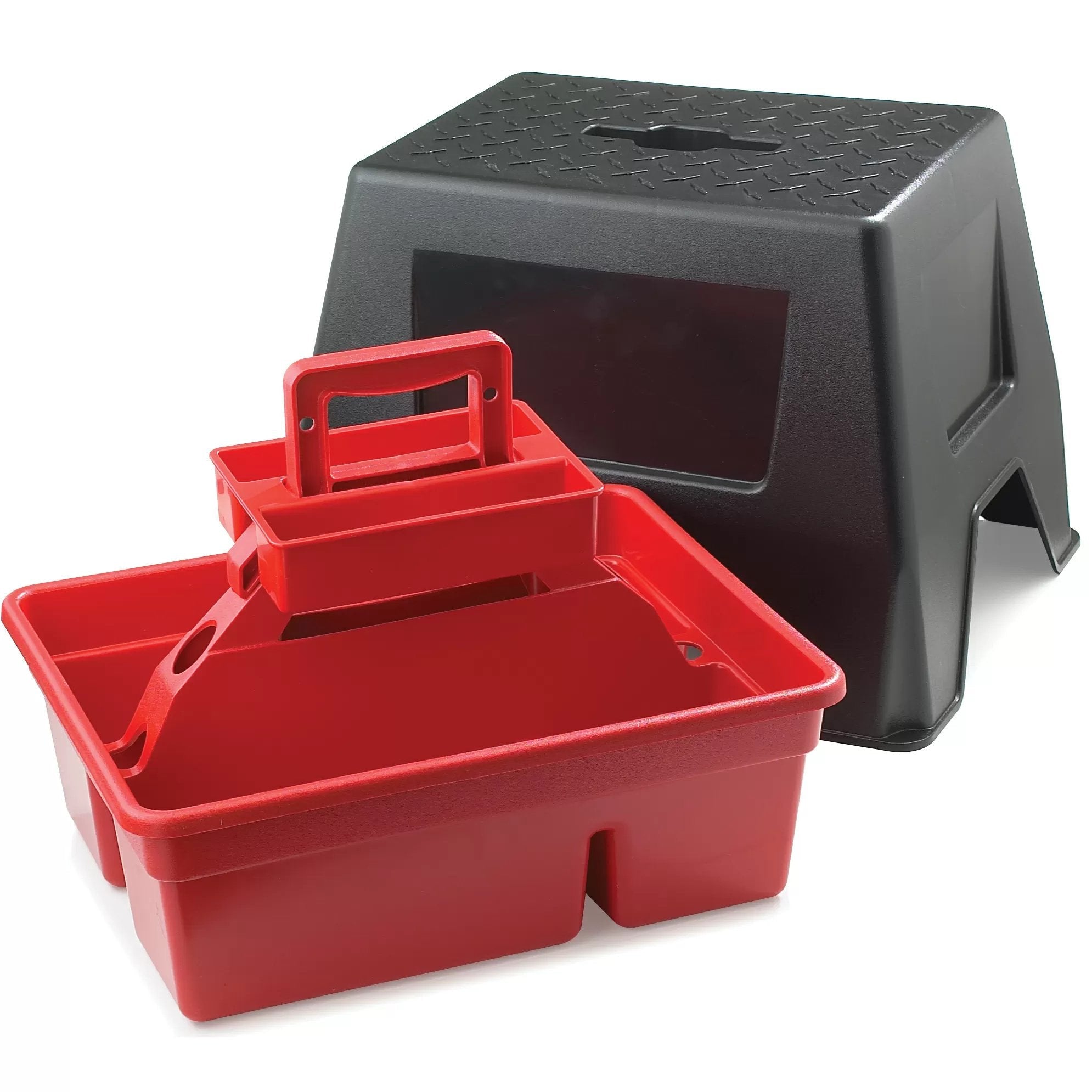 DuraTote Multi-Purpose Stool & Storage Tote Box - Foldable Seat with Carry Handle for Camping, Picnics, Beach & Home Organization