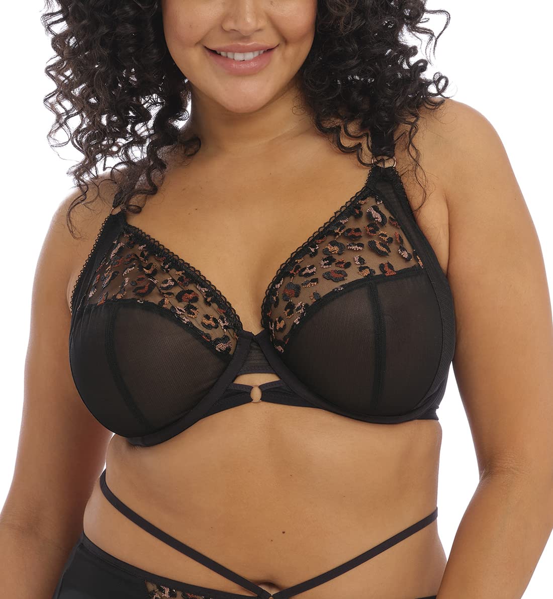 Elomi Women's Plus Size Plunge Bra - Supportive Full Coverage Underwire Lingerie for Curvy Women | Perfect for Evening Wear, Date Nights & Special Occasions