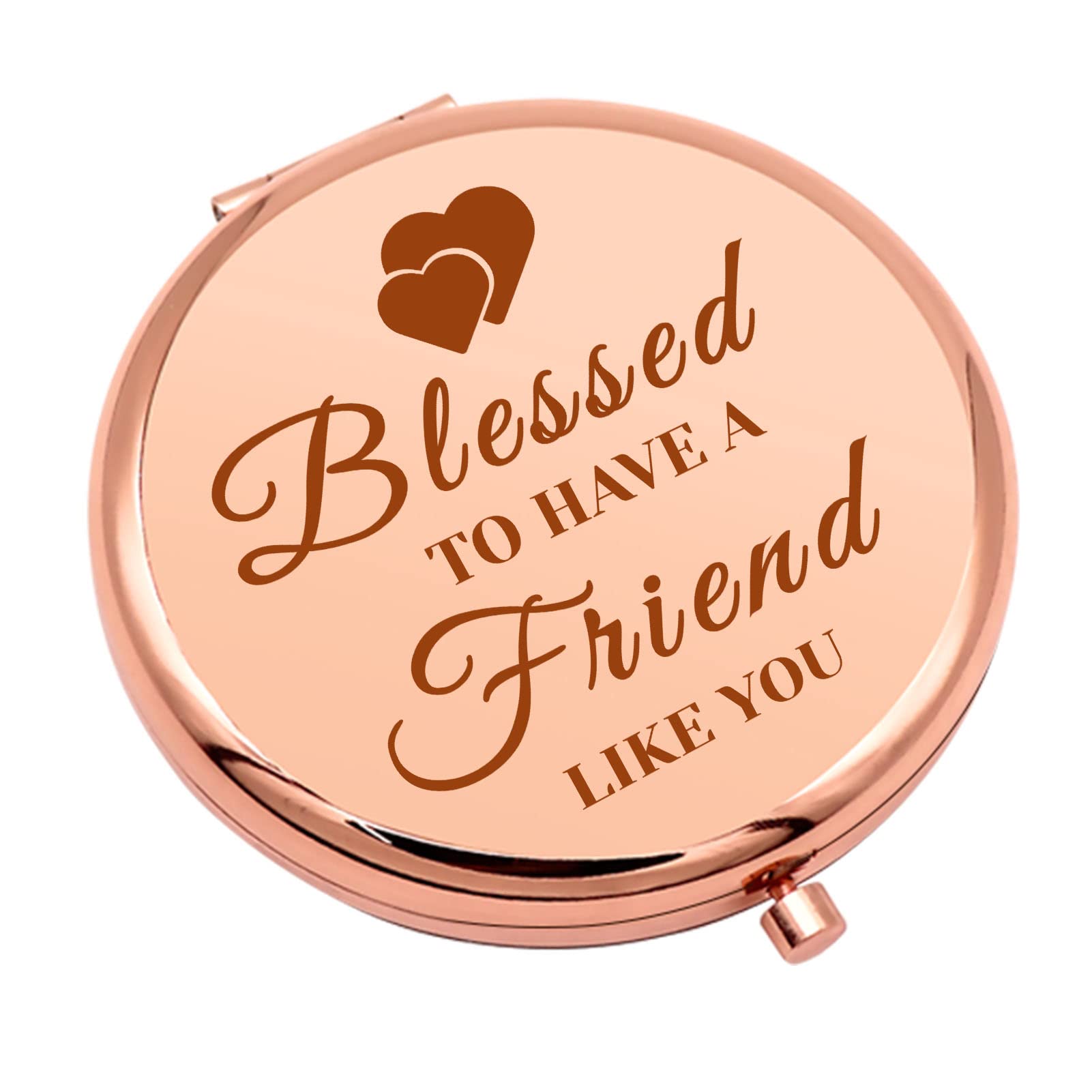 Best Friendship Gifts for Women - Inspirational Folding Makeup Compact Mirror for Sister, Bestie & BFF - Perfect Long Distance Gifts for Girls, Birthday & Graduation Presents - Ideal for Travel, Purse & Everyday Use
