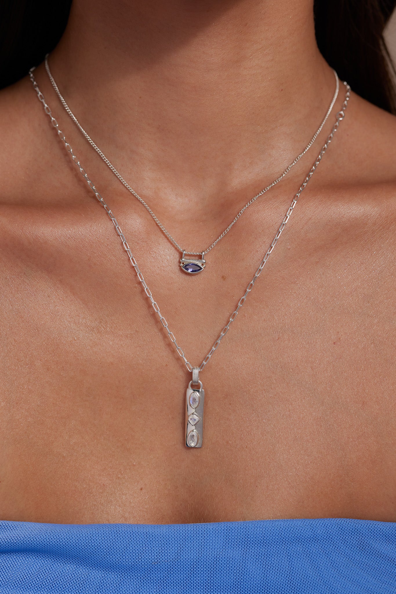 Elegant Coronet Moonstone Silver Necklace for Women – Perfect for Weddings, Parties & Everyday Wear