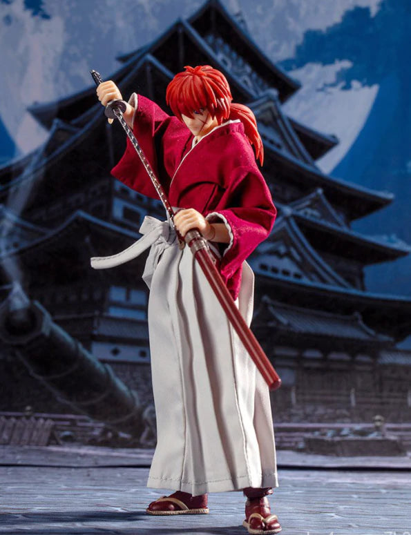 Dasin Models 6 Inch Rurouni Kenshin Himura Kenshin Samurai X Red Version Action Figure - Anime Collectible for Display & Gift Giving | Perfect for Anime Fans, Home Decor, and Office Display