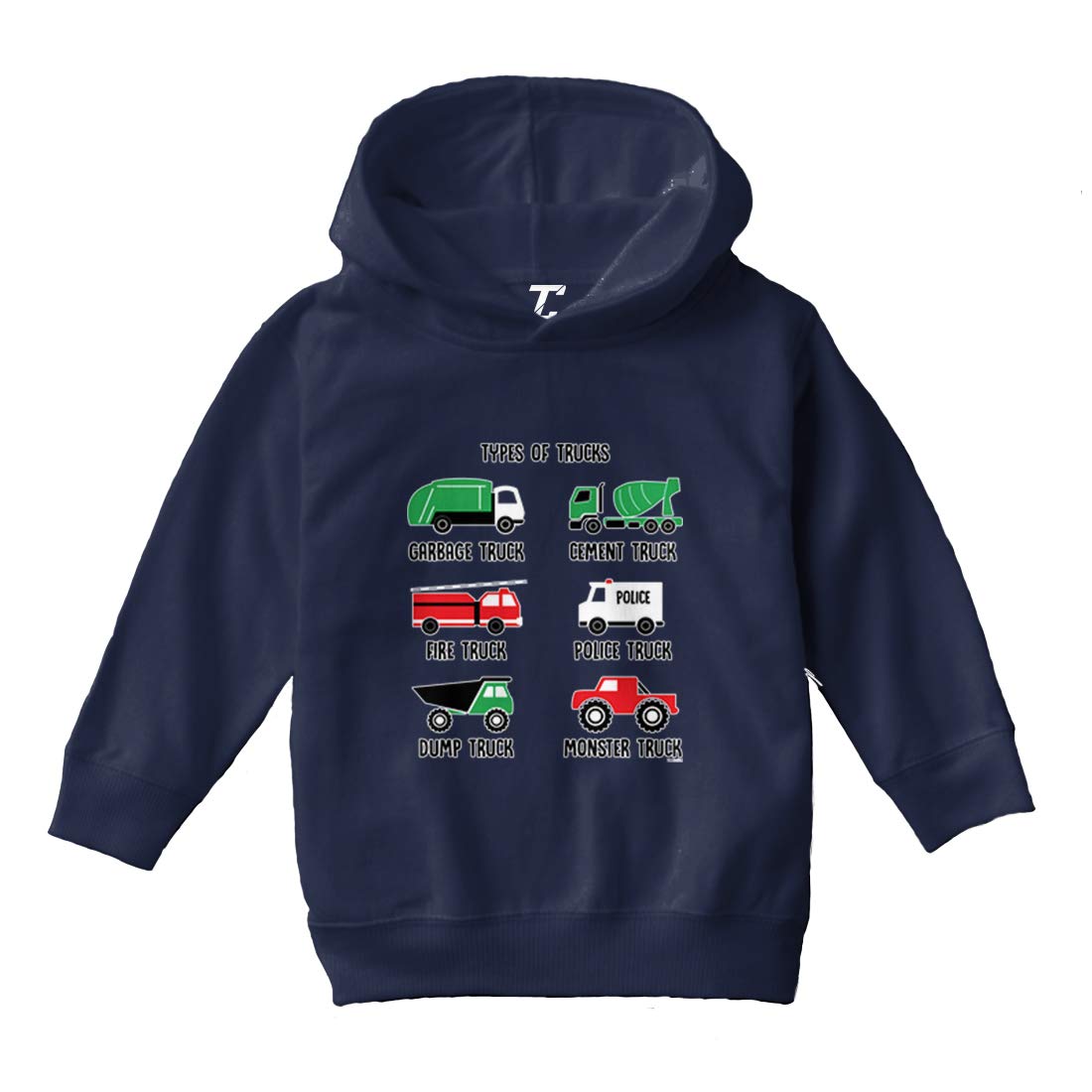 Kids' Garbage Truck & Fire Engine Fleece Hoodie - Toddler & Youth Warm Pullover for Playtime & Dress-Up | Perfect for Truck Lovers & Pretend Play