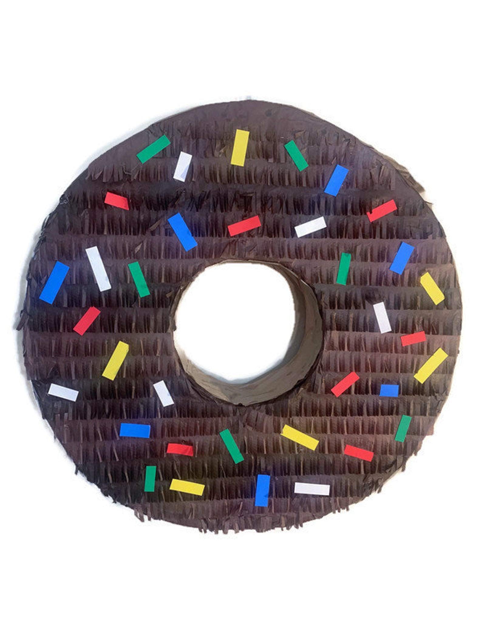 Chocolate Donut Pinata - Colorful Party Decor for Birthdays, Baby Showers & Celebrations - Fun Candy Filled Hanging Decoration