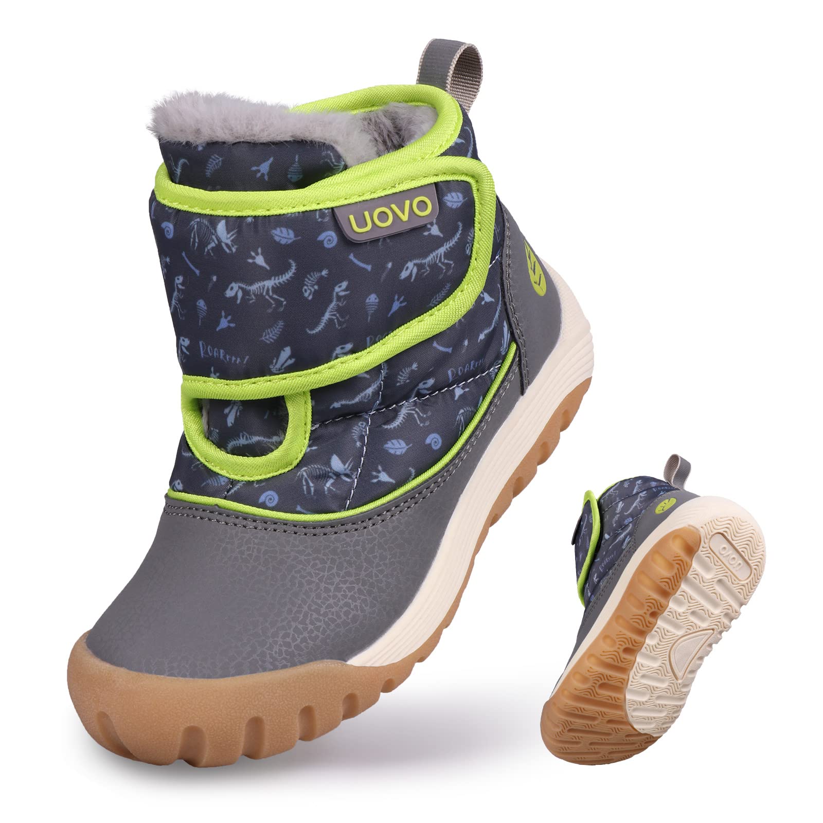 **Boys' Winter Snow Boots - Waterproof Slip-Resistant Fur Lined Ankle Boots for Toddler, Little Kid & Big Kid - Outdoor Sports & Walking Shoes for Cold Weather Play**