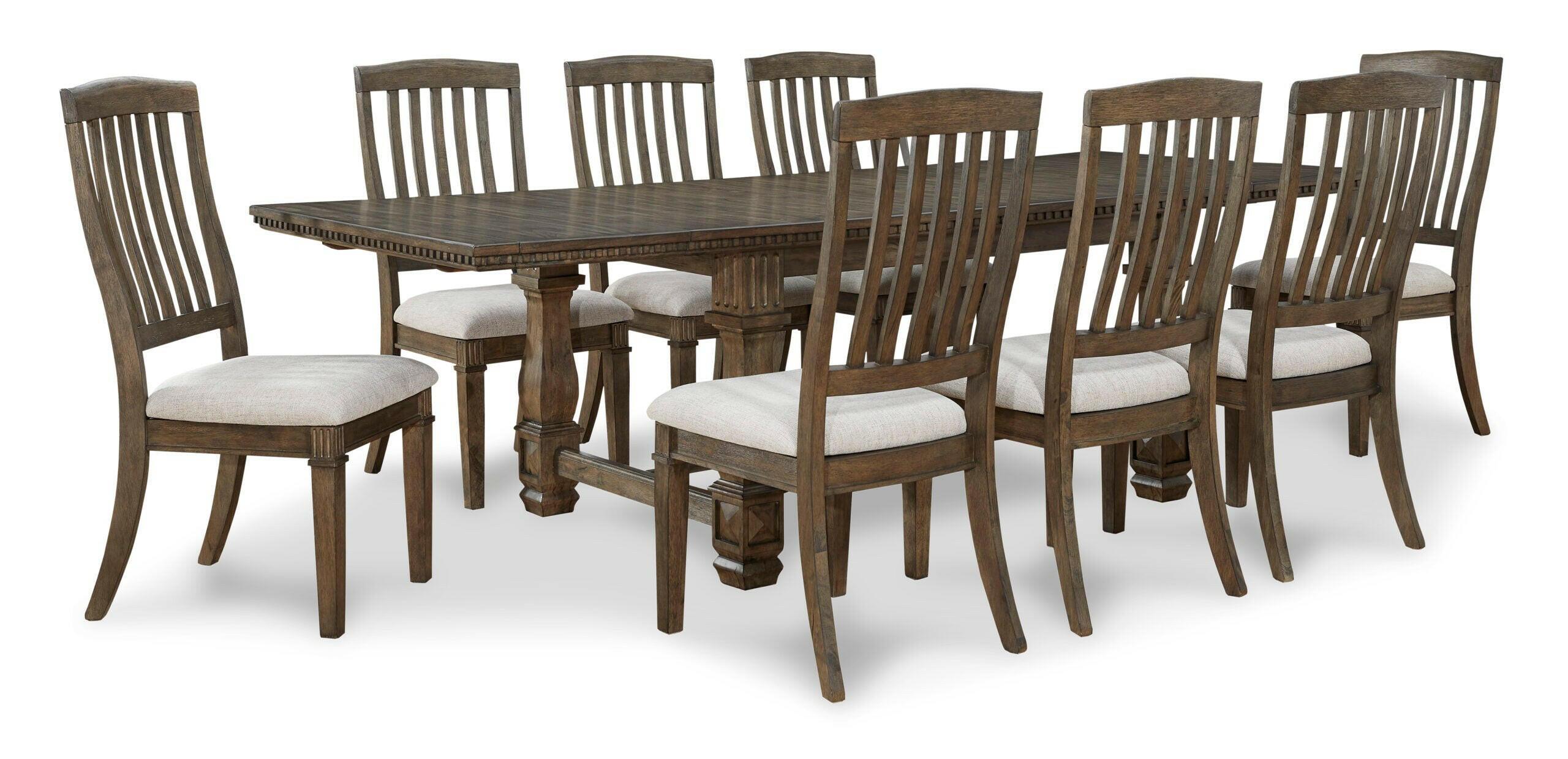 Marksburg Dining Table Set with 6 Chairs - Modern Kitchen & Dining Room Furniture for Family Gatherings & Dinner Parties
