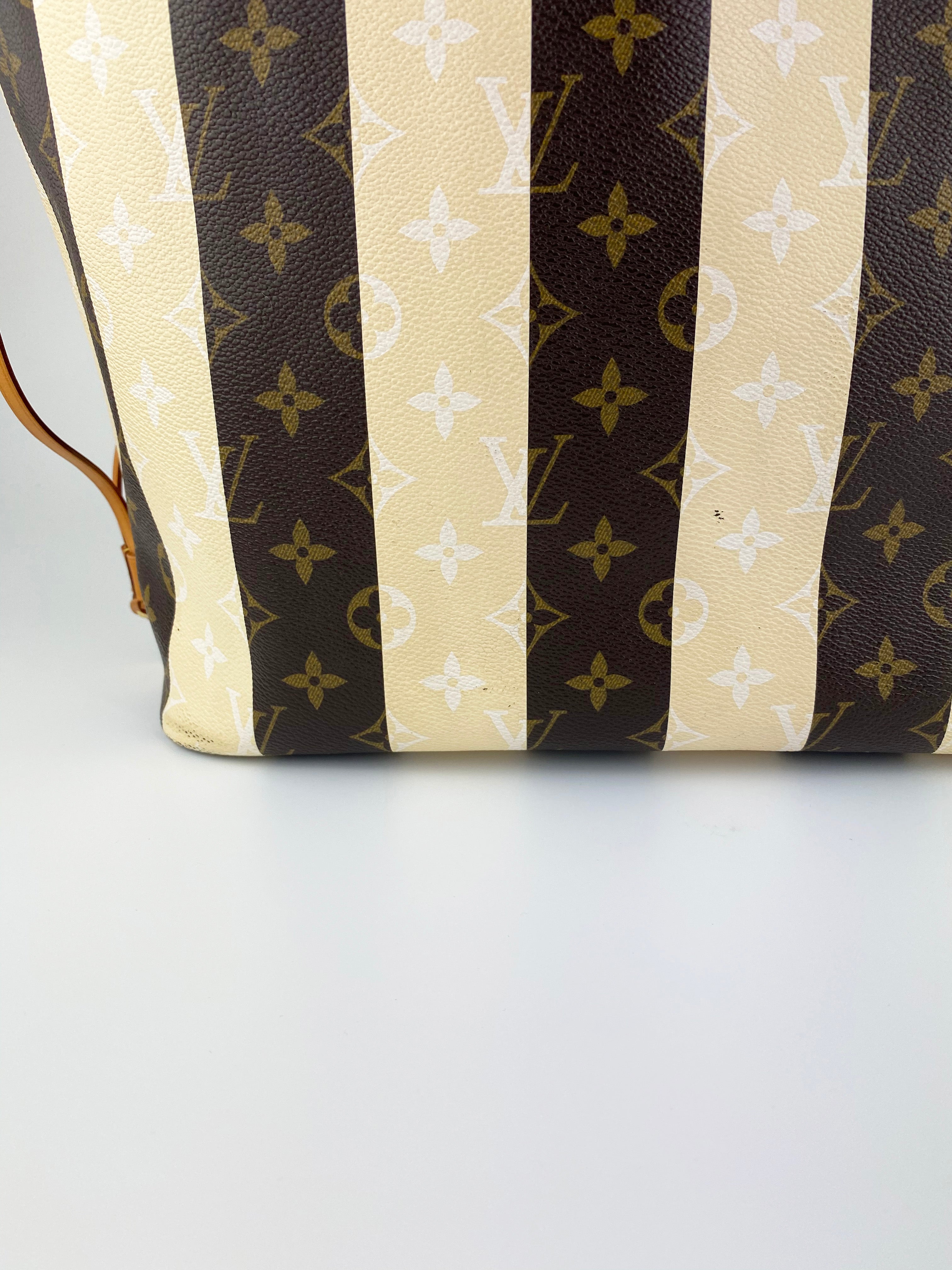 Authentic Louis Vuitton Monogram Rayures Neverfull GM Tote Bag - Limited Edition Luxury Handbag for Women, Perfect for Travel, Work & Shopping