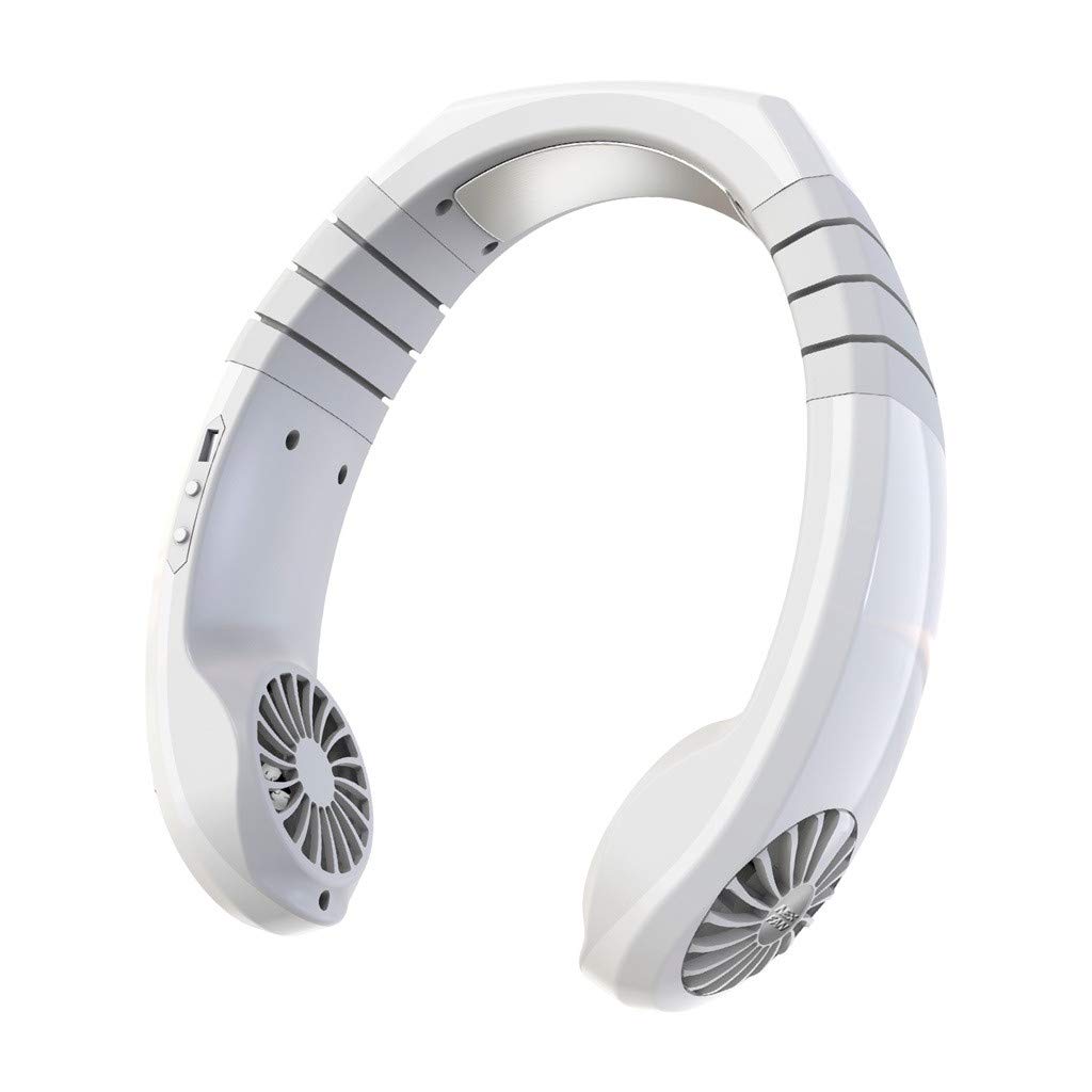 KimBird Portable Neck Fan - USB Rechargeable Wearable Personal Cooling Fan with Premium Headphone Design, Quiet Operation for Sports, Travel, Office & Outdoor Activities