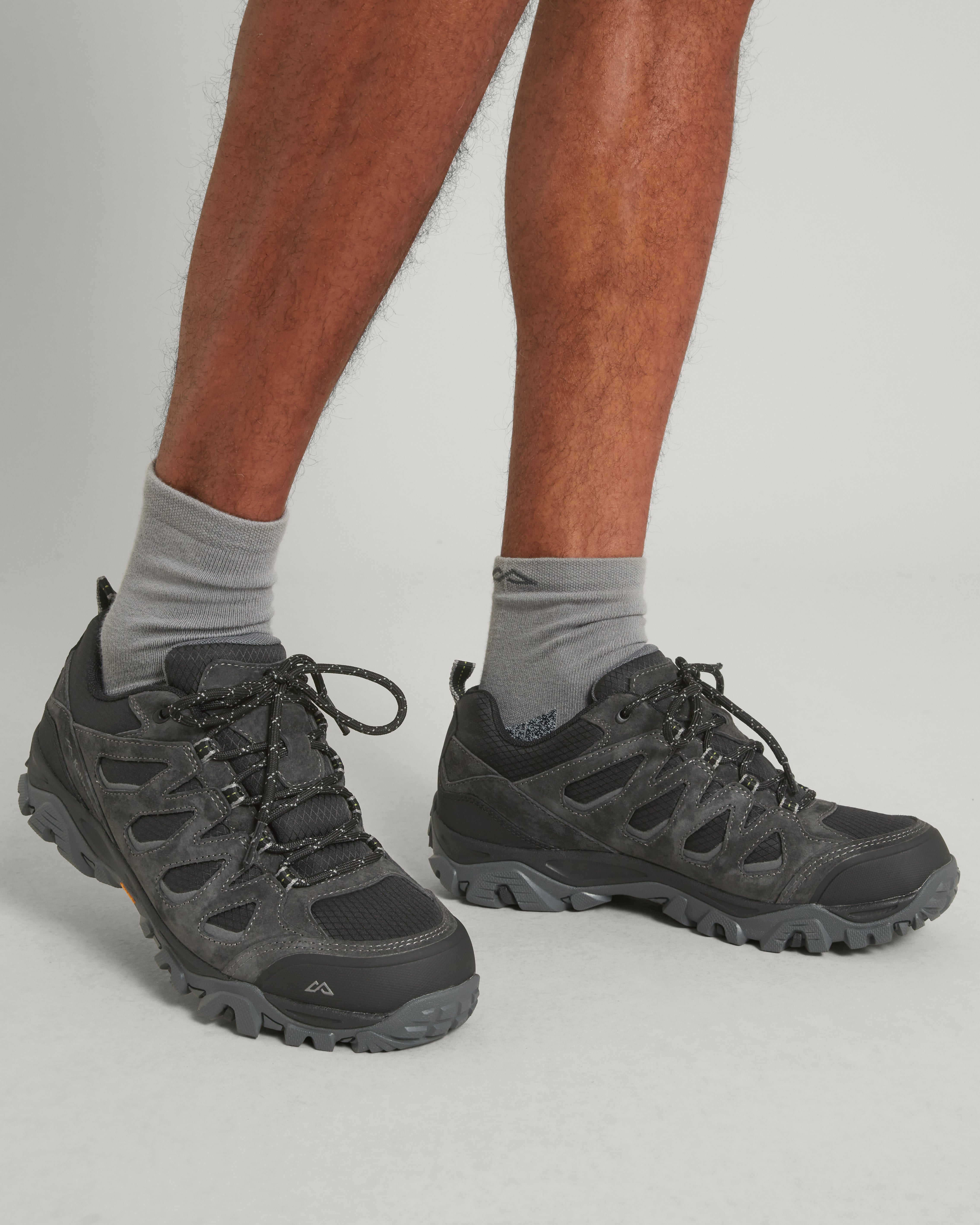 Waterproof Hiking Shoes for Men - Mornington Outdoor Trekking Boots in Black/Black Sea | Perfect for Mountain Climbing, Trail Running & Camping Adventures