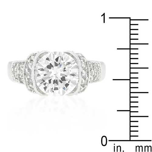 Stunning Tension Set Cubic Zirconia Engagement Ring - 1.5 Carat Solitaire Wedding Band for Women, Perfect for Proposals & Anniversaries