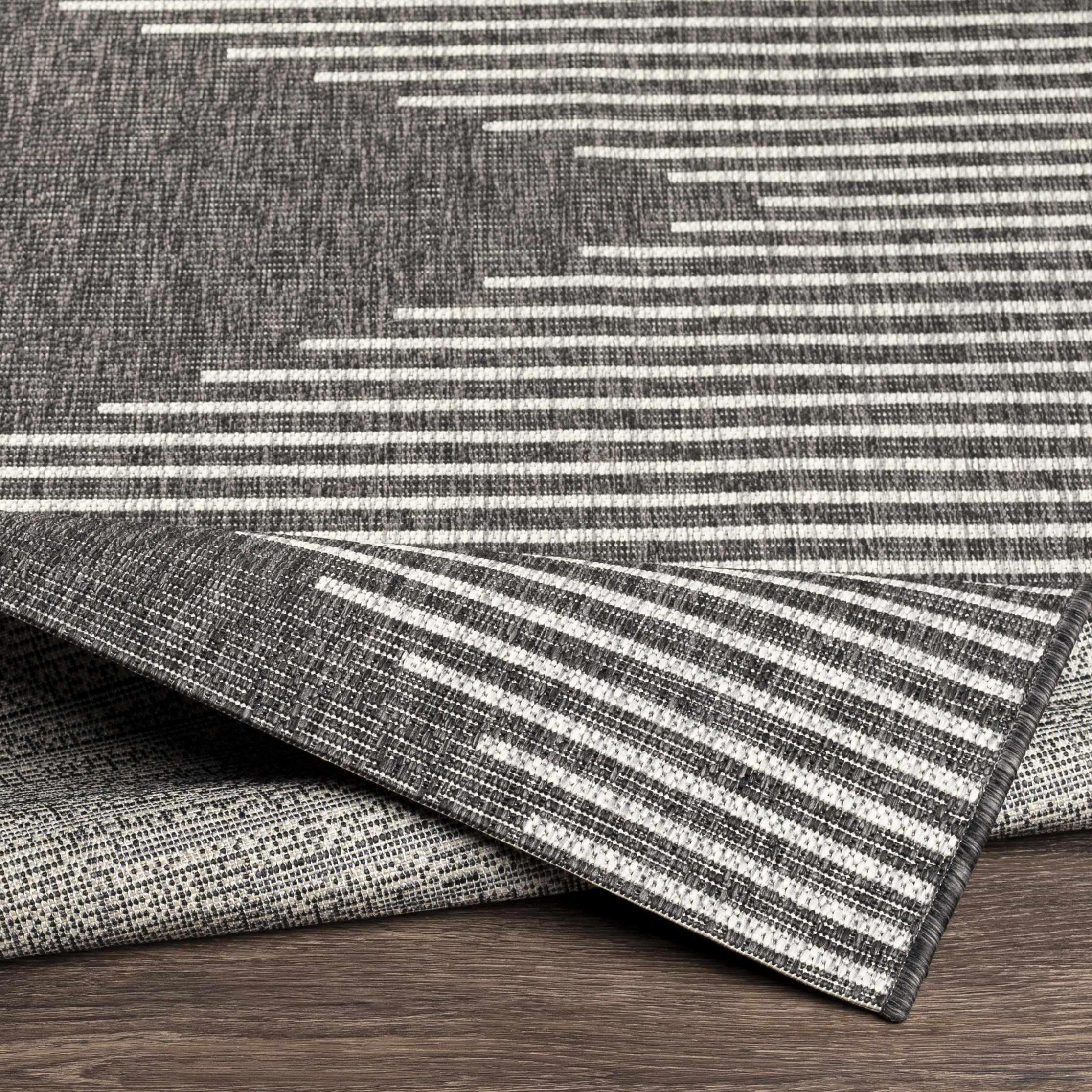 Modern Hauteloom Stephan Indoor Outdoor Rug - Gray, Beige, Black - 6'7