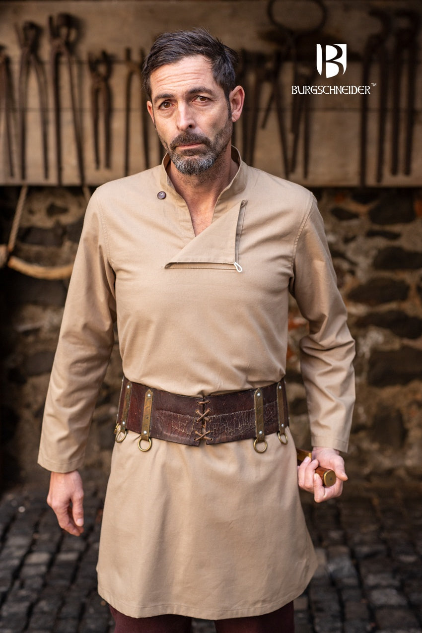 Viking Skjoldehamn Tunic - Medieval Norse Einarr Hemp Tunic for LARP, Reenactment & Historical Costume | Authentic Viking Age Clothing for Men