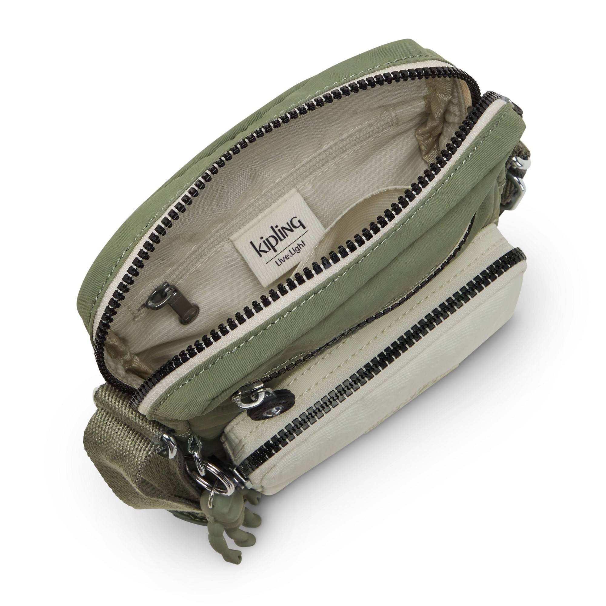 Kipling Gunne Crossbody Bag for Women - Sage Green Lightweight Shoulder Purse with Adjustable Strap, Perfect for Travel, Work & Everyday Use