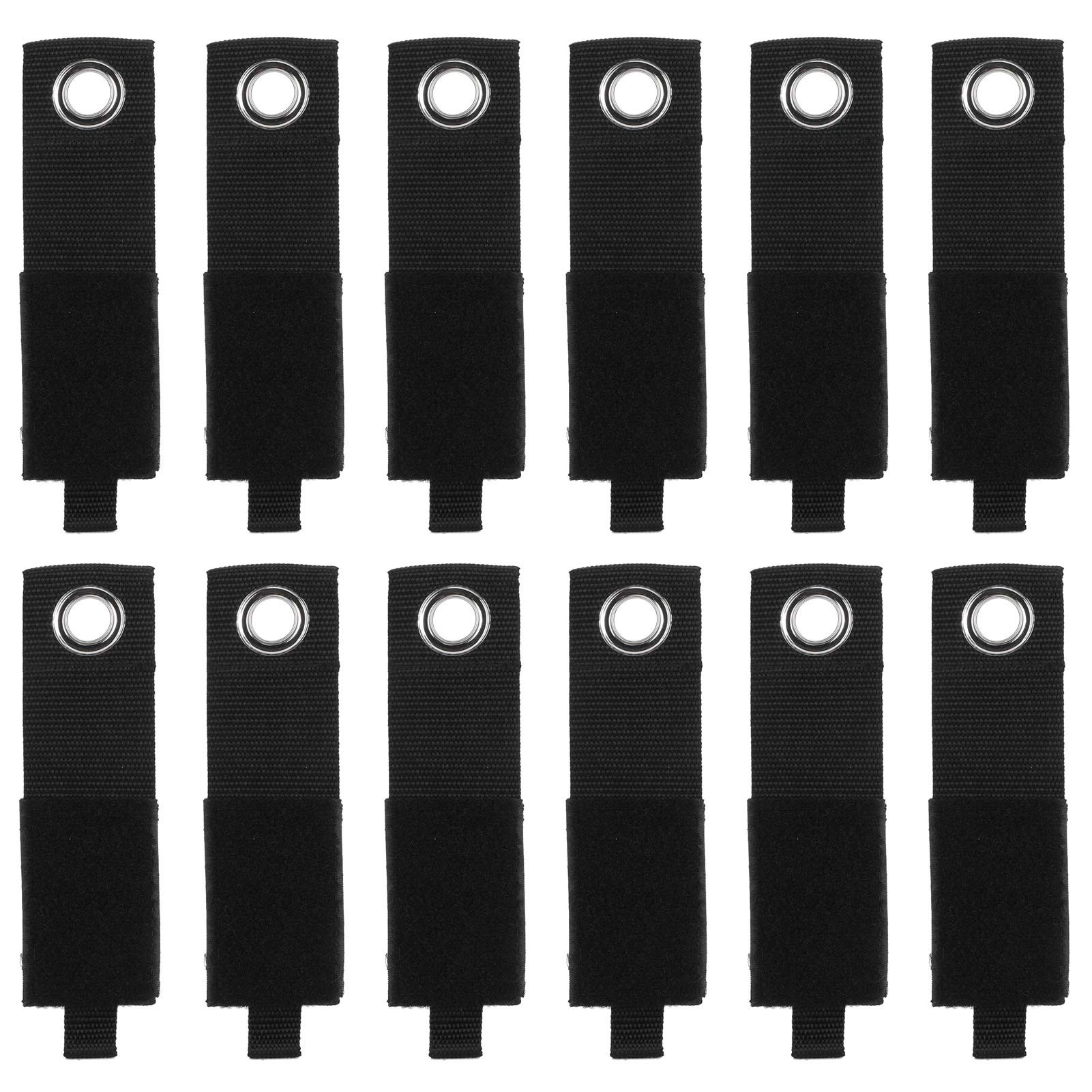 OhhGo 12-Pack Heavy Duty Hook and Loop Extension Cord Organizer - Cable & Hose Storage Hanger for Home, Garage, RV - Perfect for Organizing Power Tools, Holiday Lights, and Garden Hoses