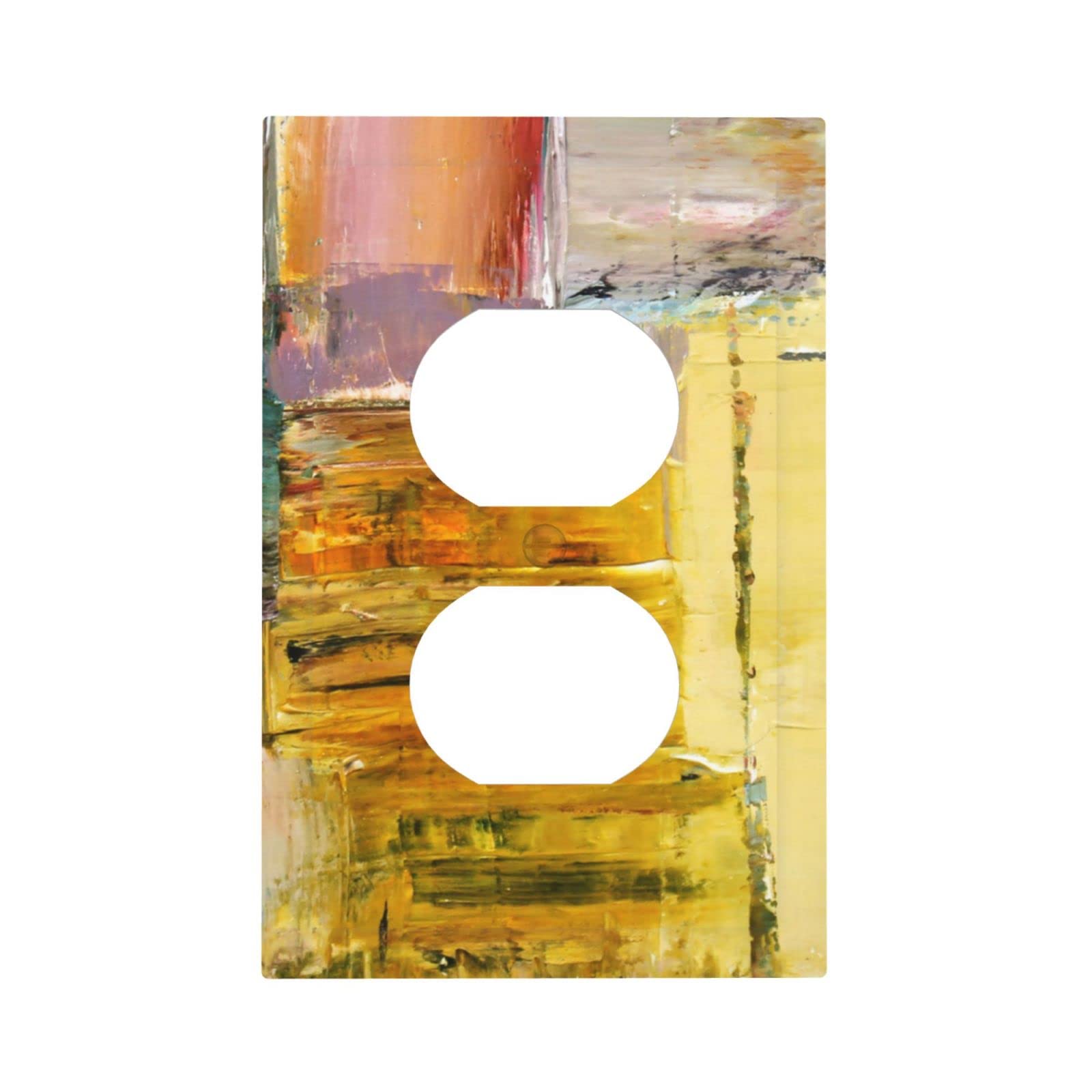 Modern Abstract Light Switch Cover Plate - Decorative Mid-Duplex Electrical Outlet Wall Plate for Light Switches - Stylish Home Decor for Bedroom, Bathroom & Kitchen - Perfect for Home Renovation & Interior Design Projects