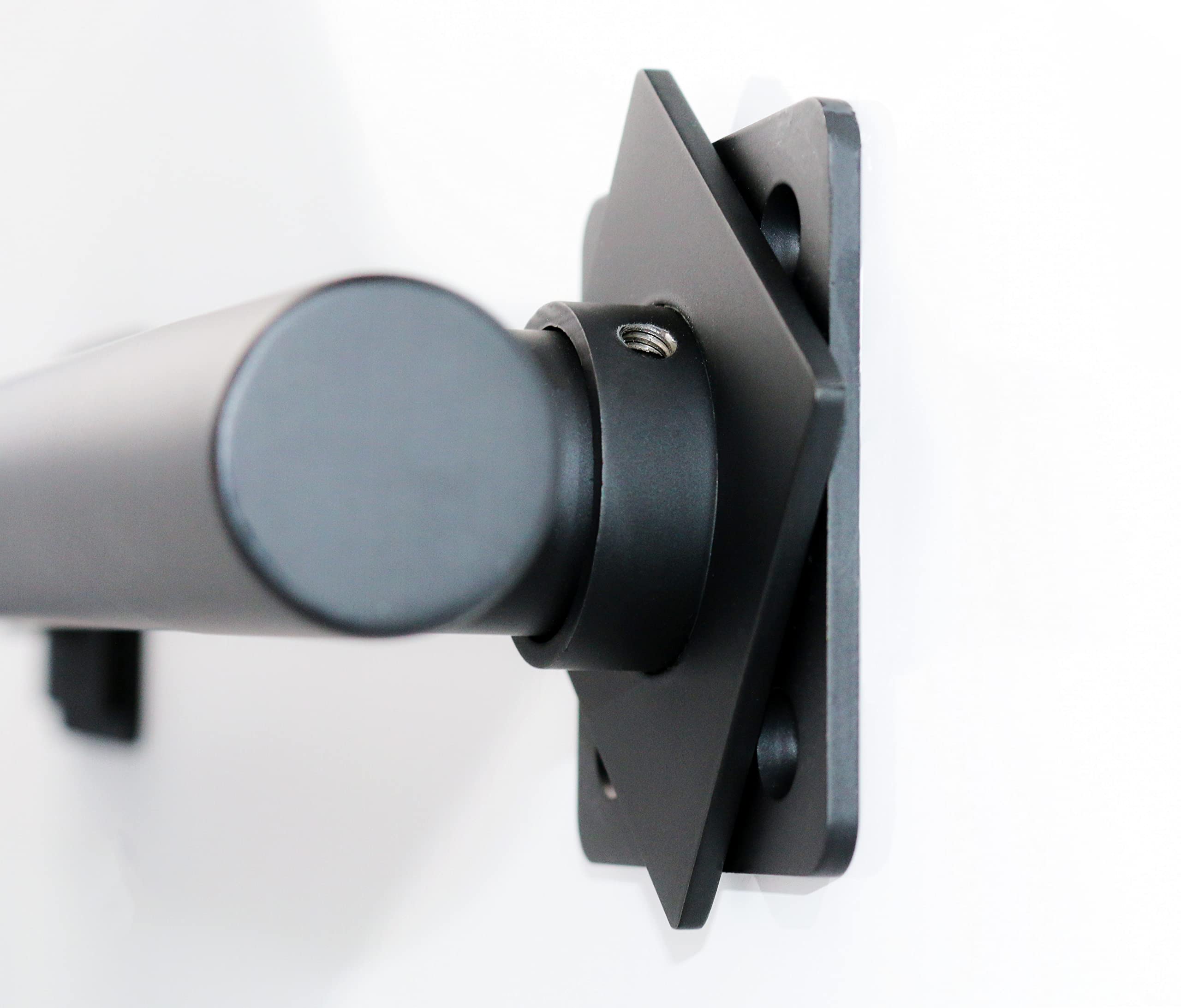 36-inch Coronado Designer Straight Bathroom Shower Grab Bar with Decorative Square Flanges - Matte Black Safety Handle for Elderly & ADA Compliant - Perfect for Bathroom, Shower and Tub Accessibility