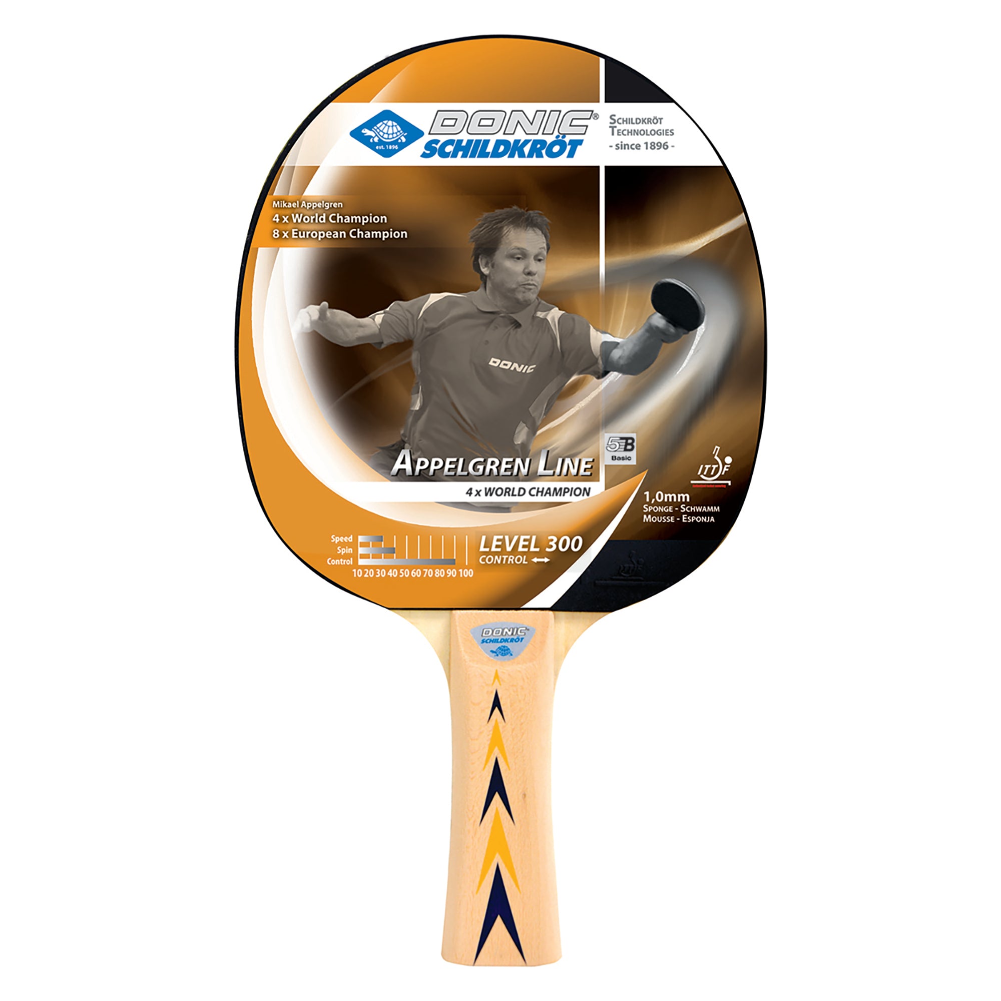 Appelgren 300 Table Tennis Bat - Professional Ping Pong Paddle with Premium Rubber for Spin & Control | Perfect for Indoor & Outdoor Games, Training & Competitive Play