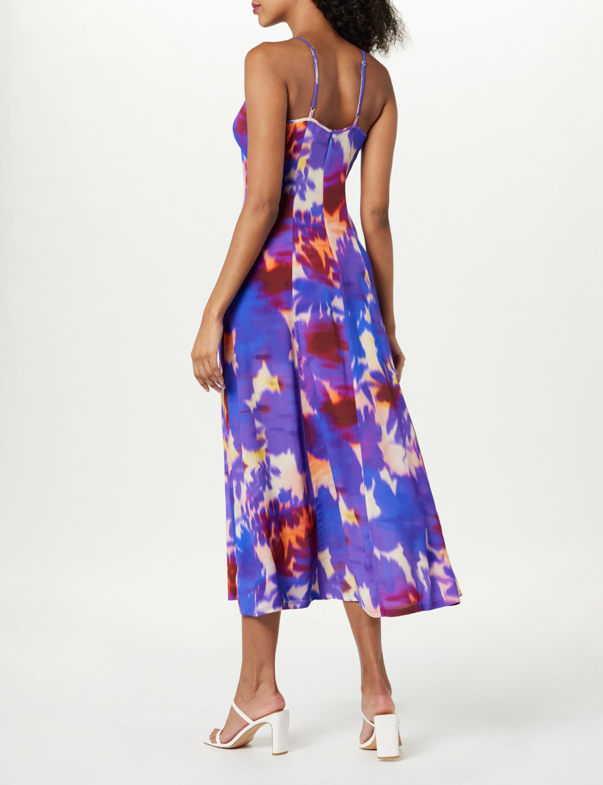 The Drop Women's Isa V-Neck Maxi Dress - Flowy Long Summer Dress with Side Slits | Perfect for Beach, Vacation & Casual Outings