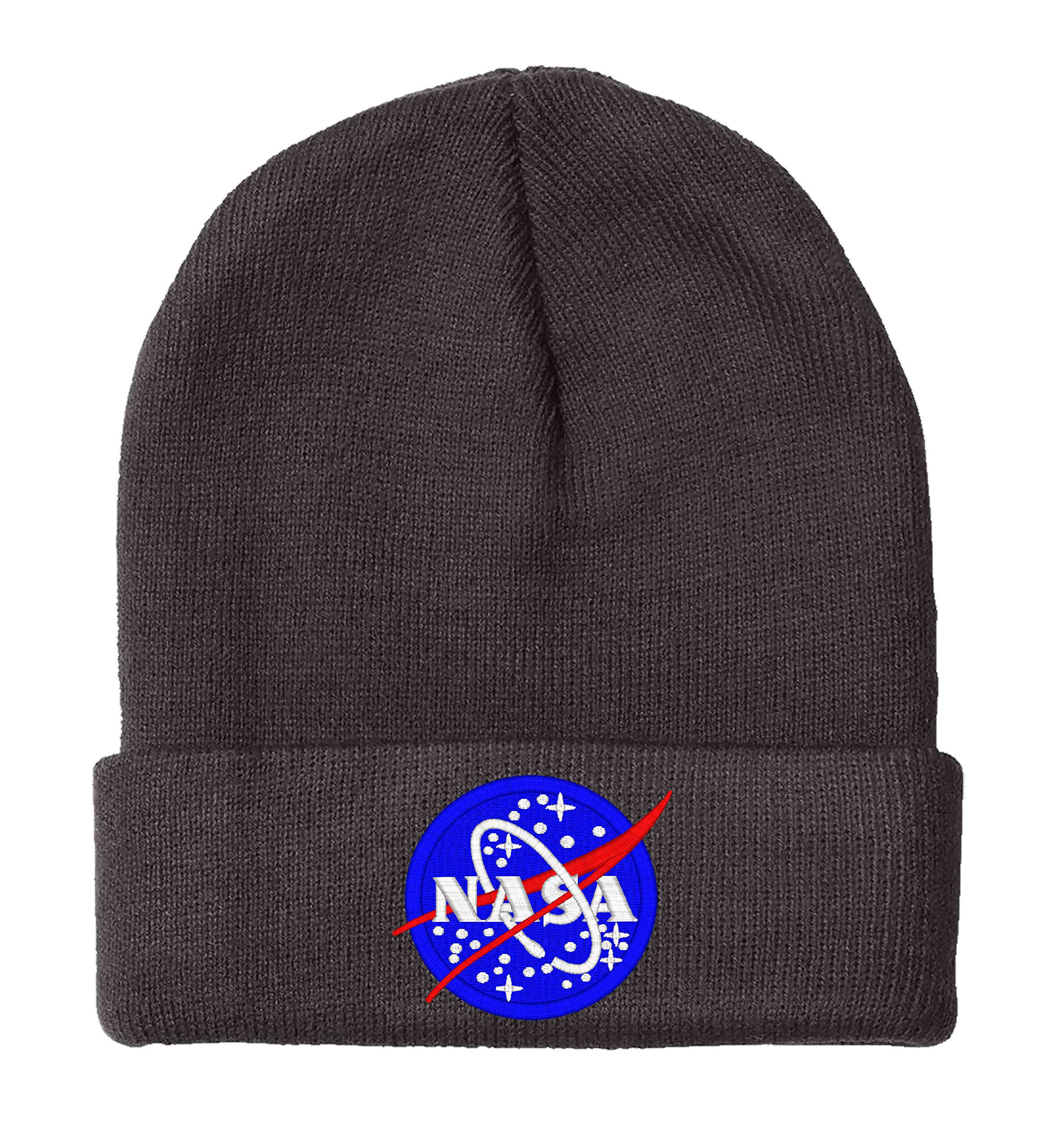 Owndis Embroidered Lunar NASA Winter Beanie - Warm Fleece Lined Skull Cap for Men & Women - Perfect for Cold Weather, Outdoor Activities & NASA Space Fans