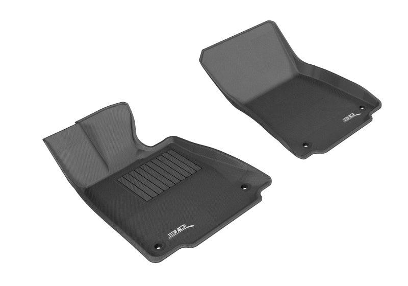 3D MAXpider Custom Fit Floor Mats for 2014-2020 Lexus IS - Kagu Series 1st Row All-Weather Car Mats (Black) | Durable, Non-Slip Protection for Daily Commute & Road Trips
