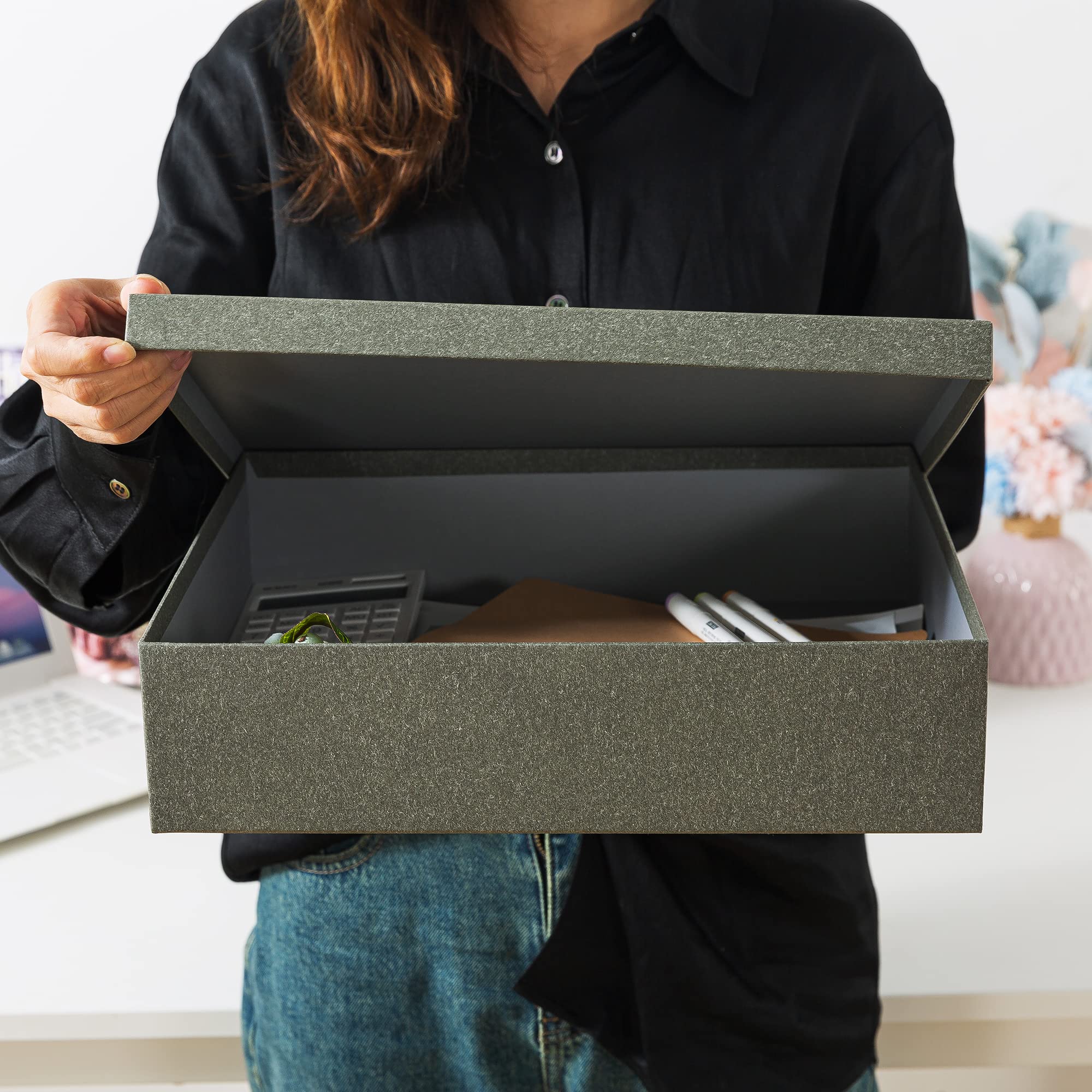 Decorative Storage Box Set for Keepsakes & Photos - Home & Office Organizer