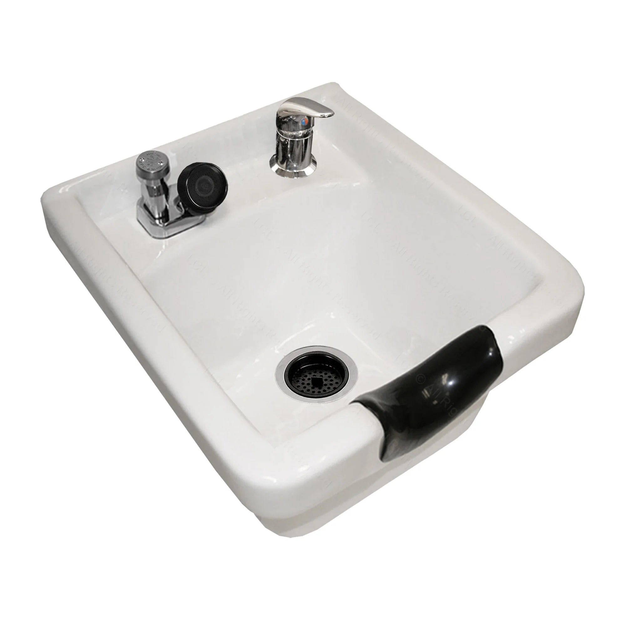 Wall Mounted Porcelain Shampoo Bowl - Salon & Spa Quality Hair Washing Sink for Professional & Home Use - Perfect for Salons, Barbershops, and Bathroom Renovations