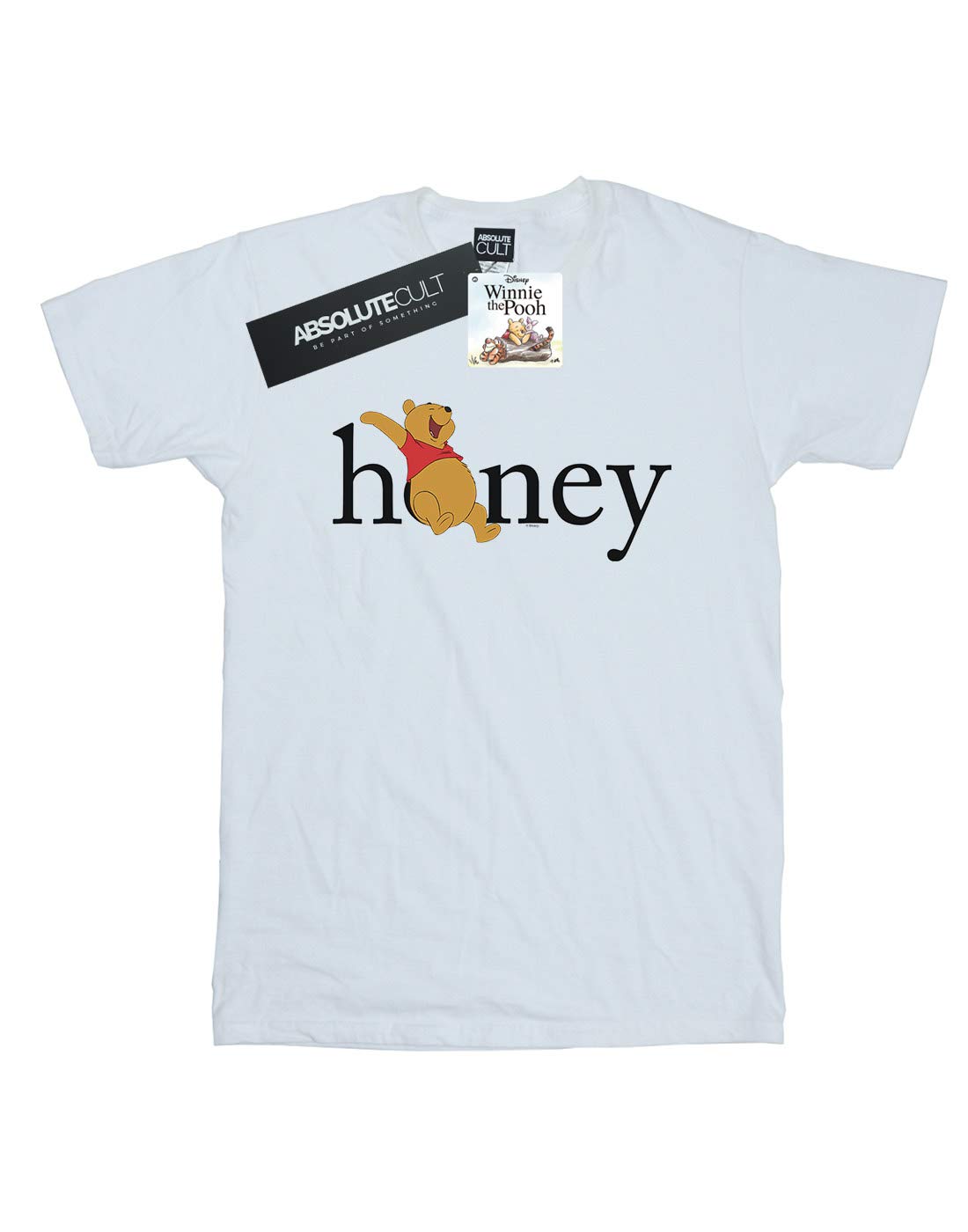 Disney Winnie The Pooh Honey Graphic T-Shirt for Women - Soft Cotton Boyfriend Fit Casual Tee - White XXX-Large - Perfect for Disney Fans, Theme Parks & Casual Everyday Wear