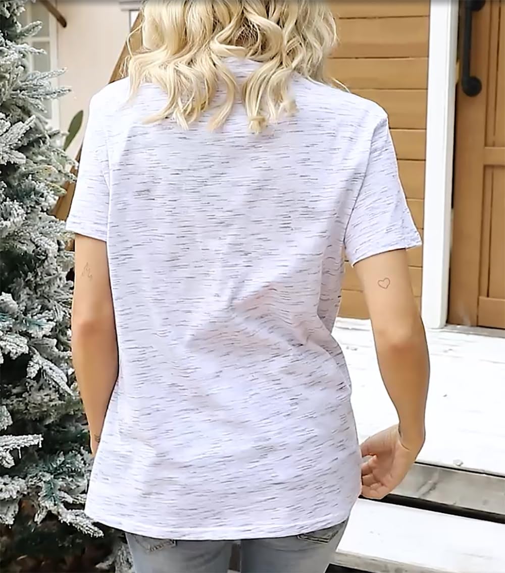 LUKYCILD Women's Christmas Shirts - Festive Holiday Tops for Teachers & Women | Perfect for Xmas Parties, Gift Exchanges & Family Gatherings