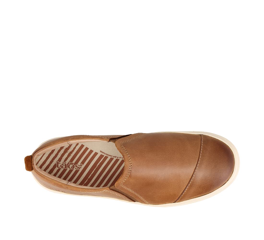 **Taos Twin Gore Lux Slip-On Sneakers – Premium Leather Slip-On Shoes with Arch & Metatarsal Support, Removable Cushioned Footbed – All-Day Comfort for Work, Travel & Casual Wear**
