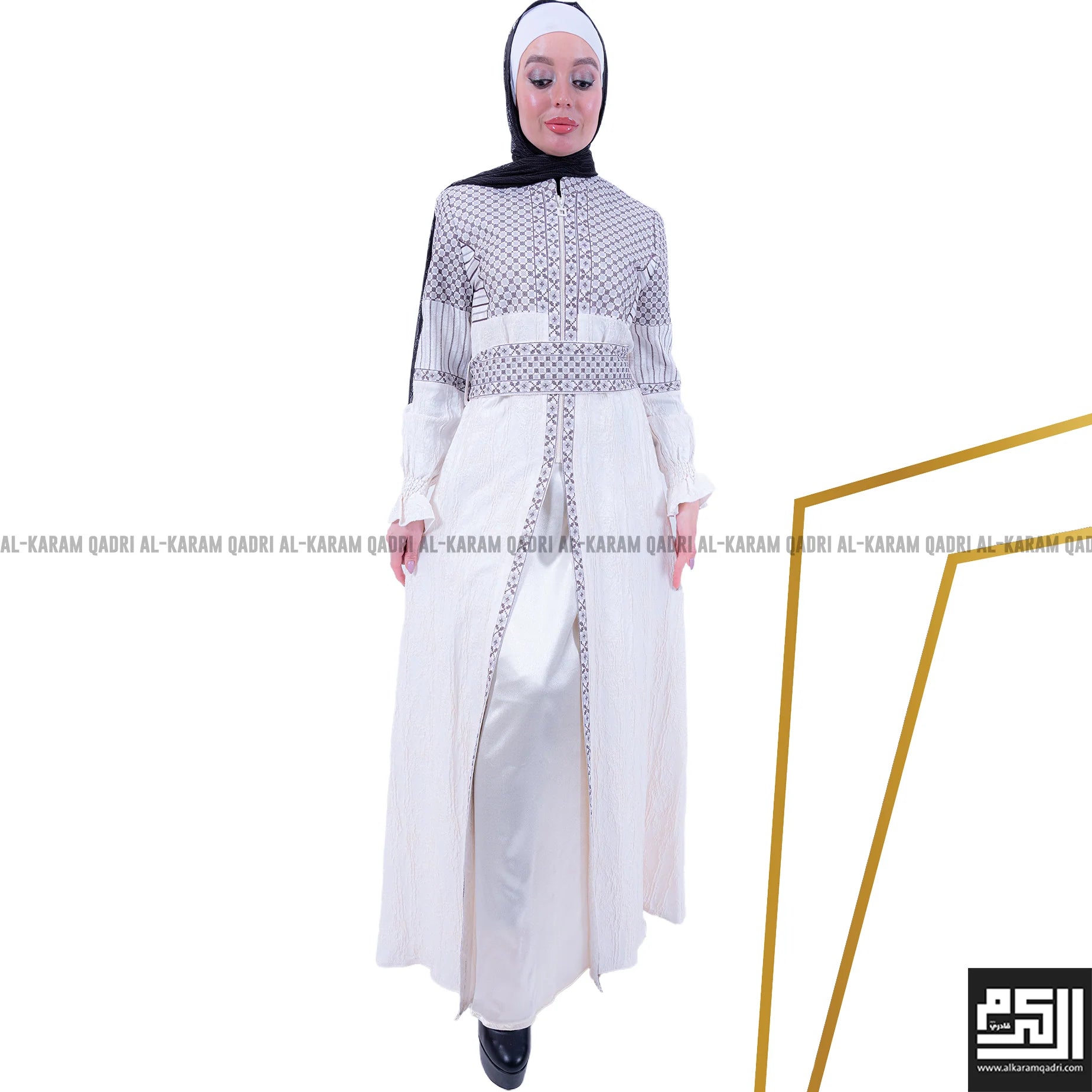Elegant Embroidered Kaftan Dress for Women - Boho Chic Beach Cover Up, Summer Vacation & Poolside Wear