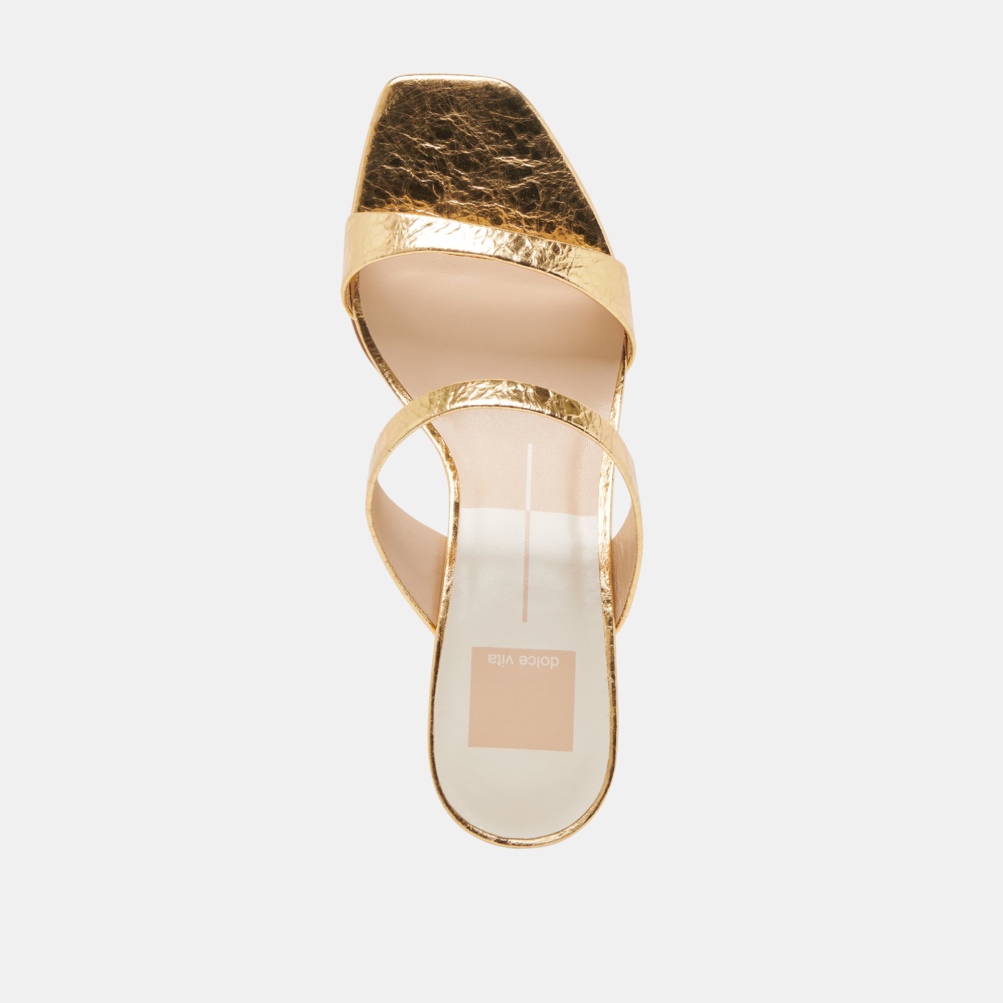 GENORA Women's Gold Distressed Leather Heels - Stylish High Heel Pumps for Parties, Weddings & Evening Events