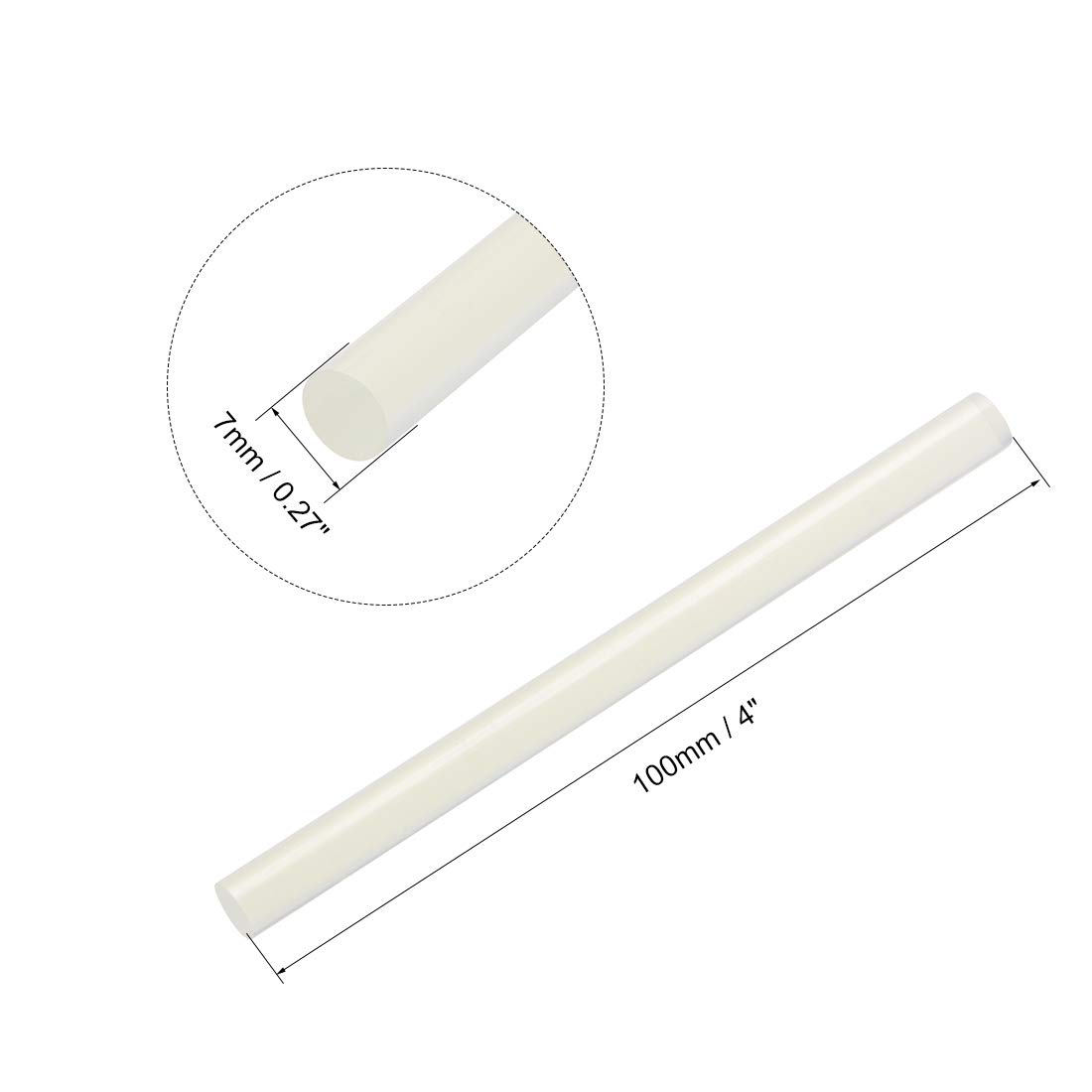 uxcell Mini Hot Glue Gun Sticks 4-inch x 0.27-inch, 20pcs Clear Adhesive Sticks for DIY Crafts, Home Repairs & School Projects - Compatible with Most Mini Glue Guns