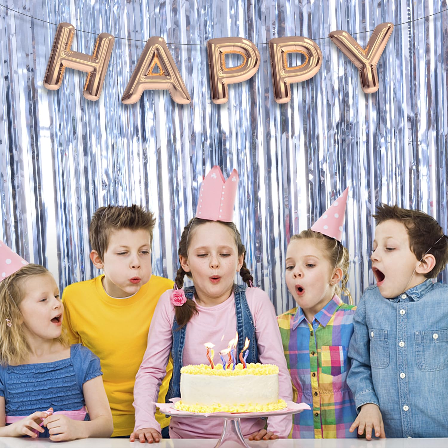 Silver Tinsel Curtain Backdrop - 2 Pack 3.3x8.2FT Fringe Streamers for Party Decorations | Photo Booth Props & Disco Party Decor | Perfect for Birthday, Women's Events, Girls Night & Dance Parties